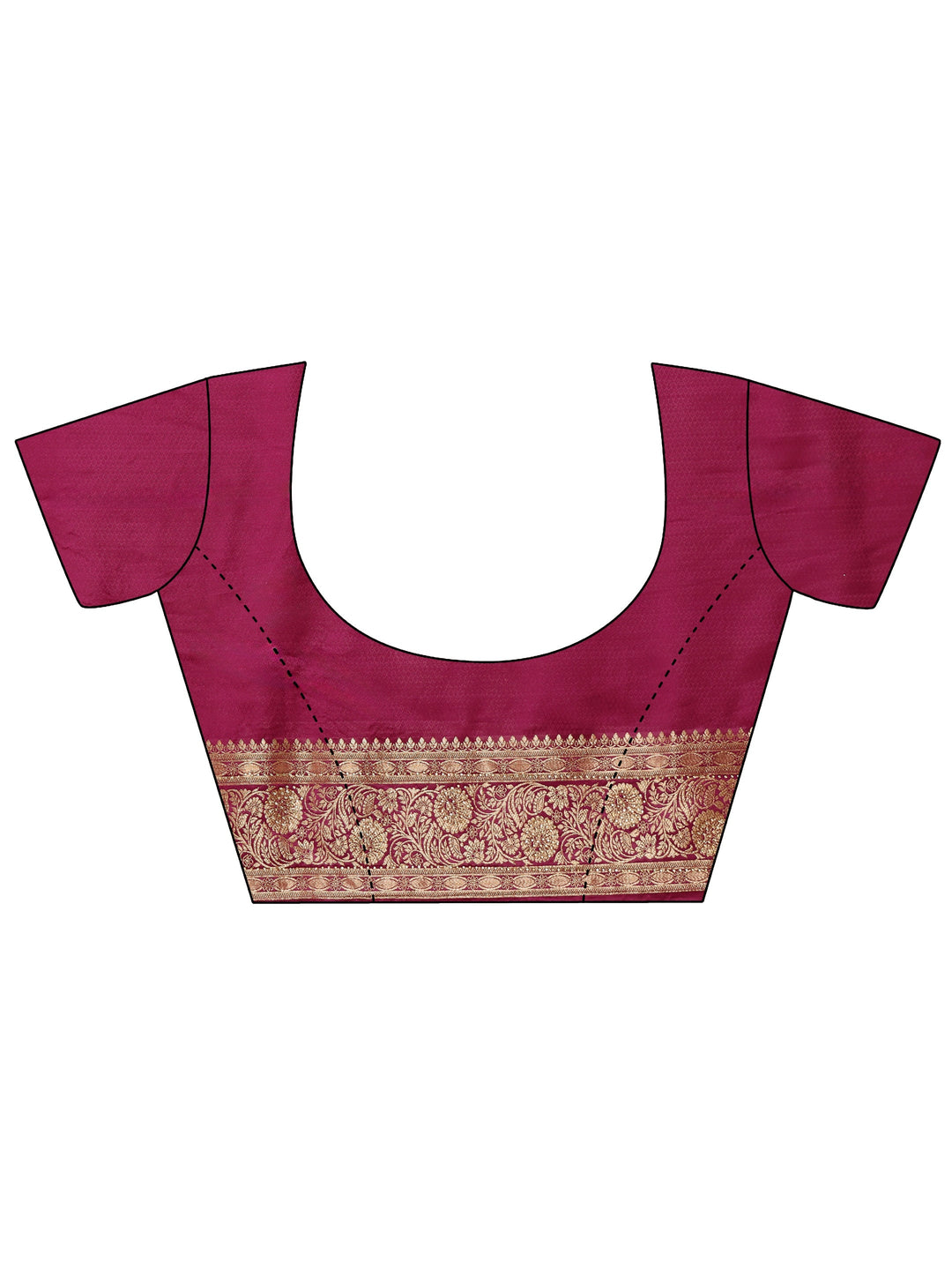  Libas Rani Pink Banarasi Silk Blend Saree with Embellished Pallu 