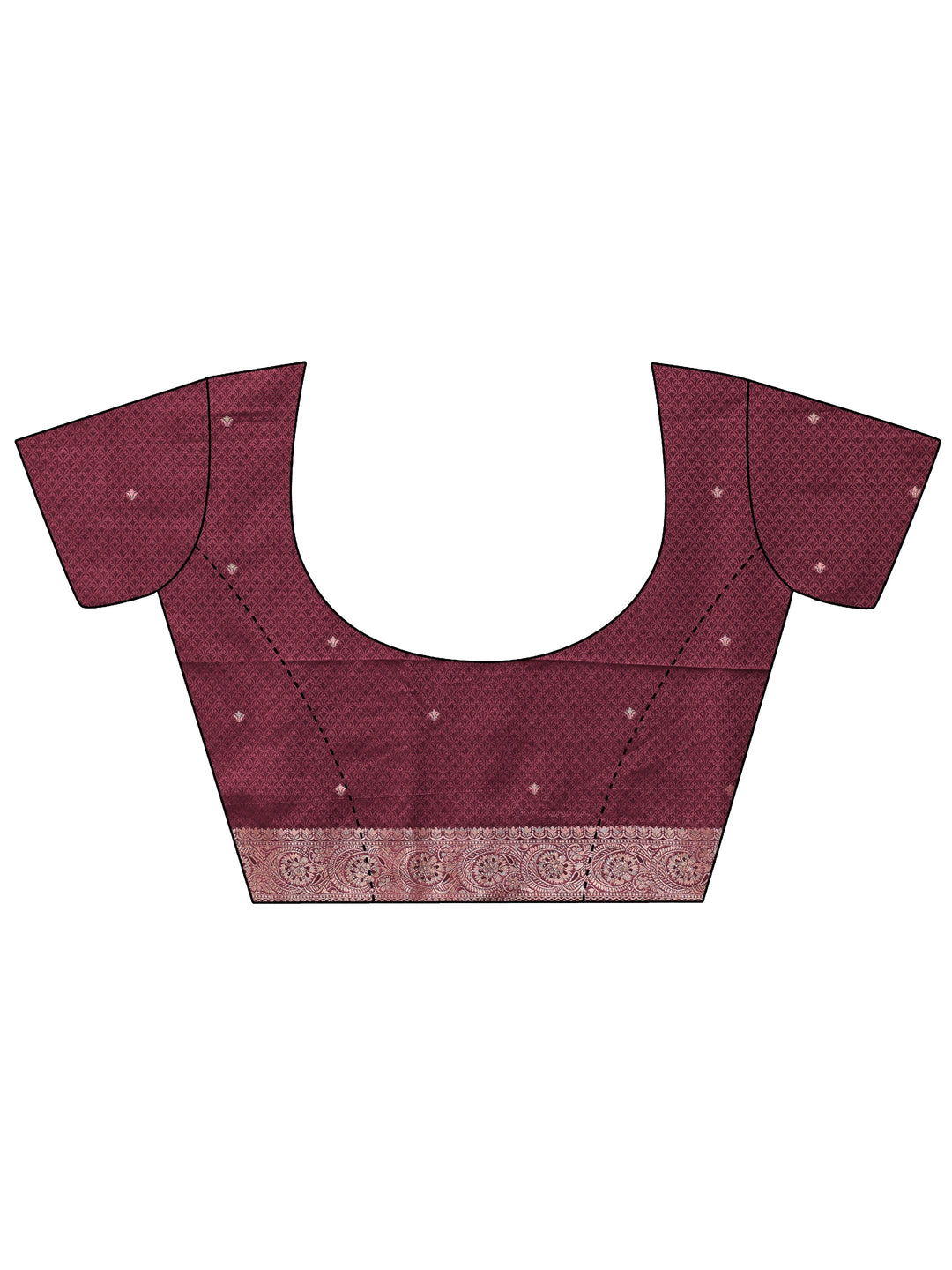  Libas Mauve Floral Woven Design Silk Blend Saree 