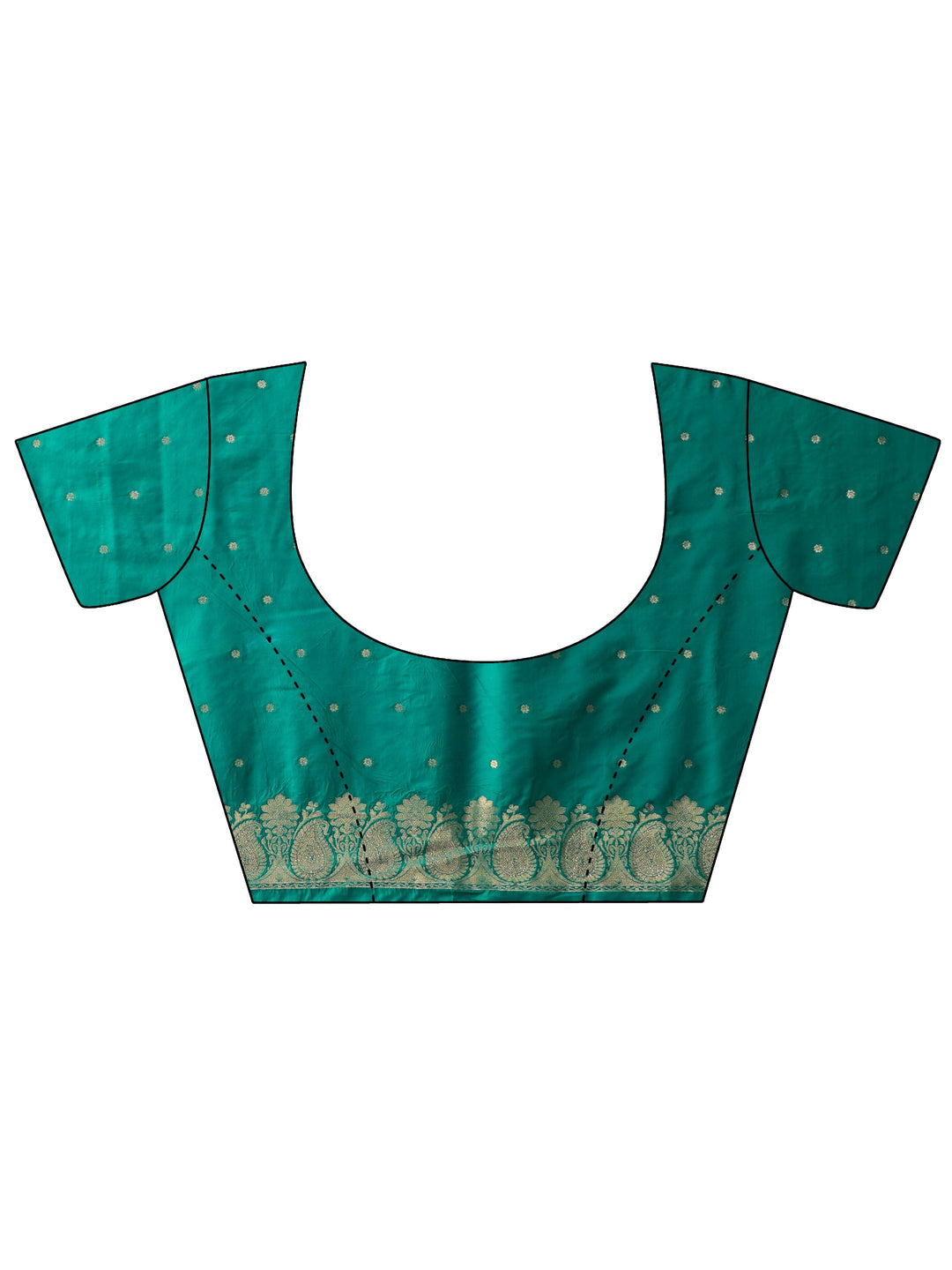  Libas Sea Green Banarasi Silk Blend Saree 