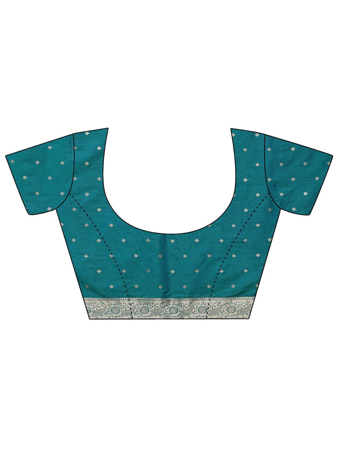  Libas Turquoise Blue Woven Design Silk Blend Saree 
