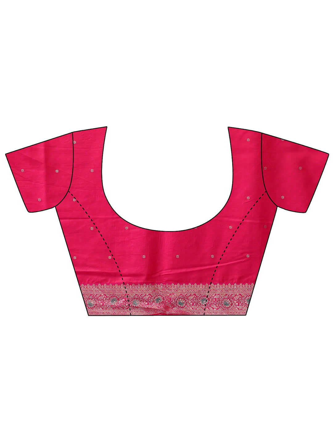  Libas Grey Woven Design Silk Blend Saree with Pink Pallu 