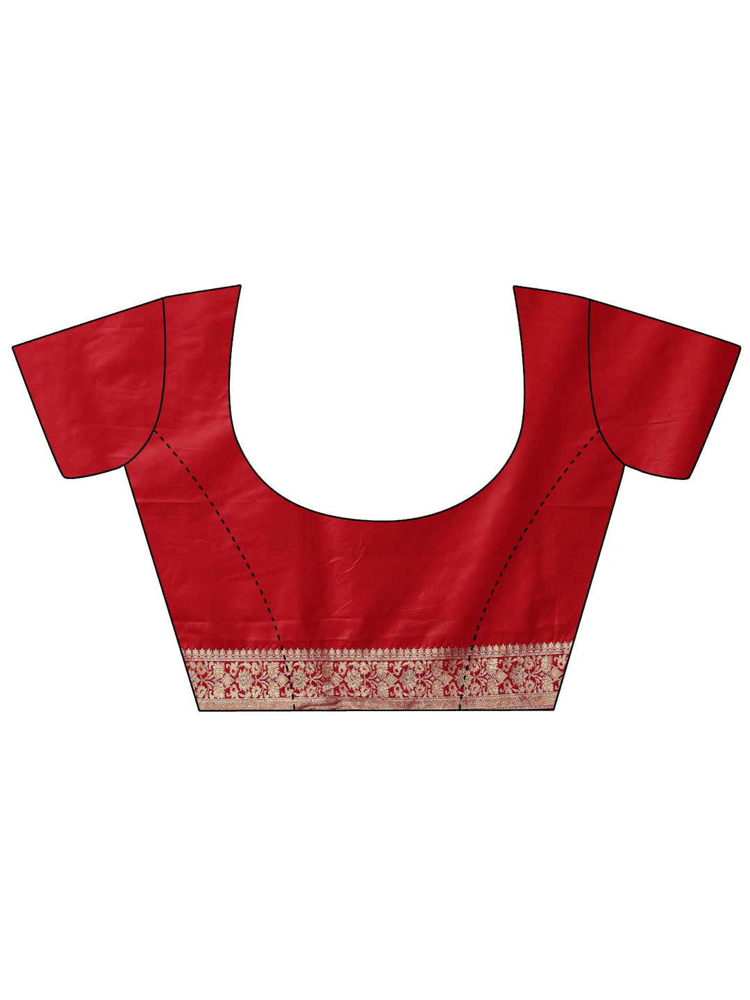  Libas Vermillion Red Woven Design Embellished Silk Blend Saree 