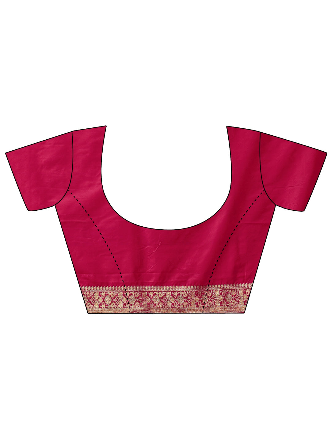  Libas Rani Pink Woven Design Embellished Silk Blend Saree 