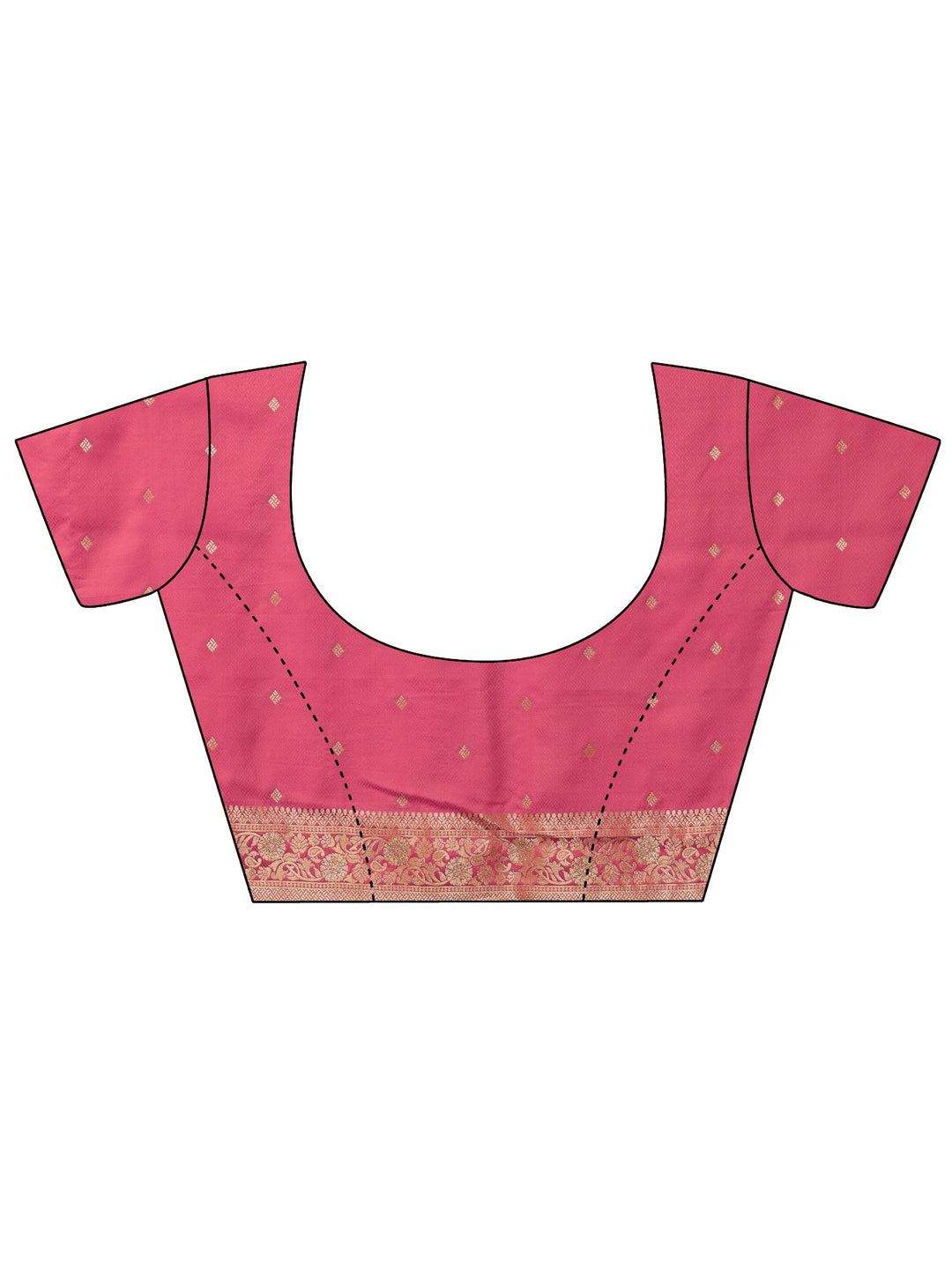  Libas Rose Pink Banarasi Silk Blend Saree 