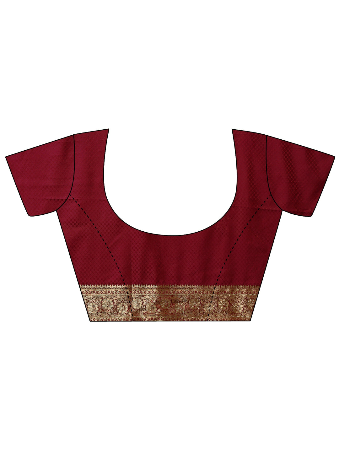 Libas Rust Red Floral Woven Design Embellished Silk Blend Saree 