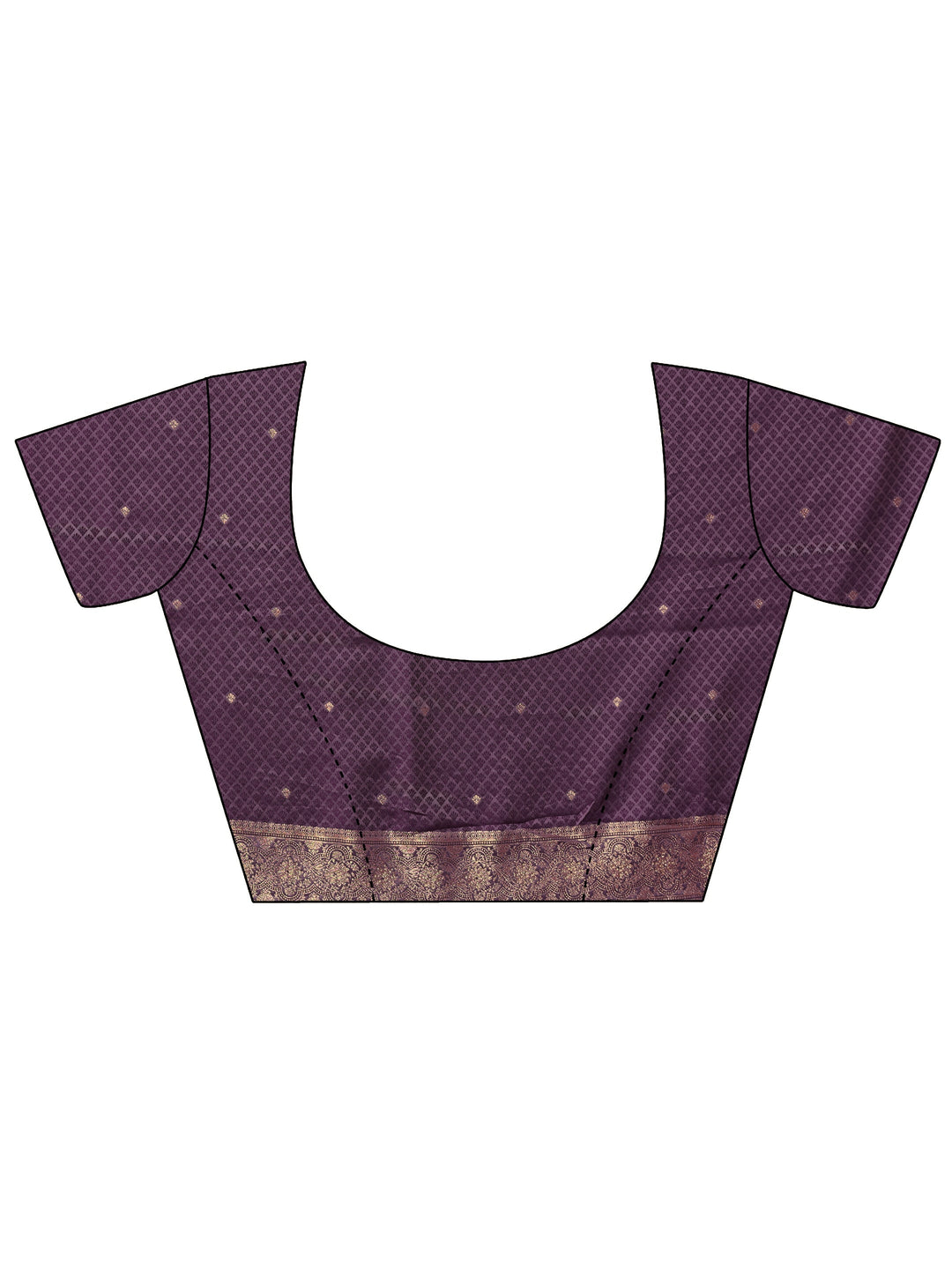 Libas Purple Floral Woven Design Embellished Silk Blend Saree 