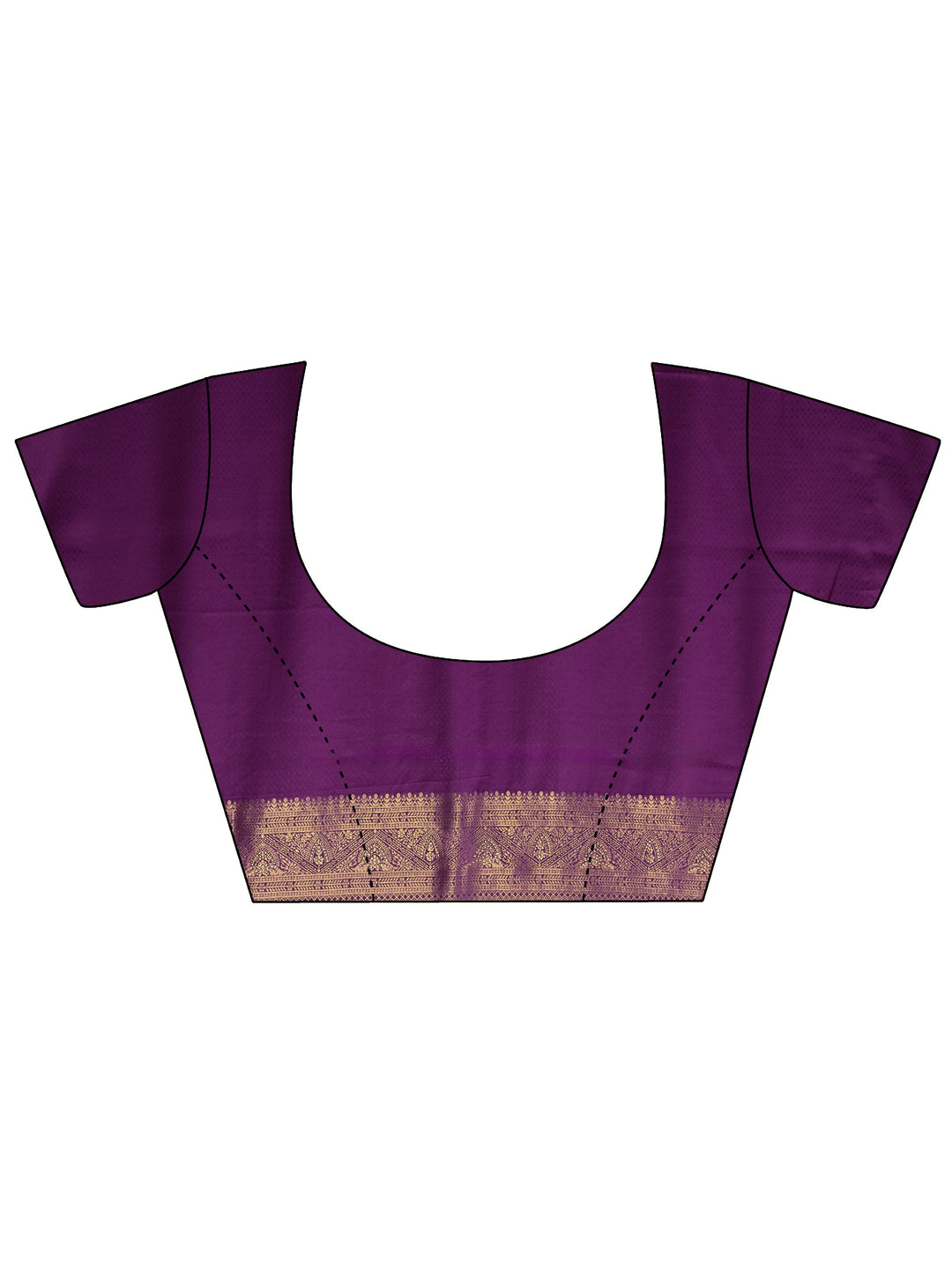  Libas Royal Purple Floral Woven Design Embellished Silk Blend Saree 