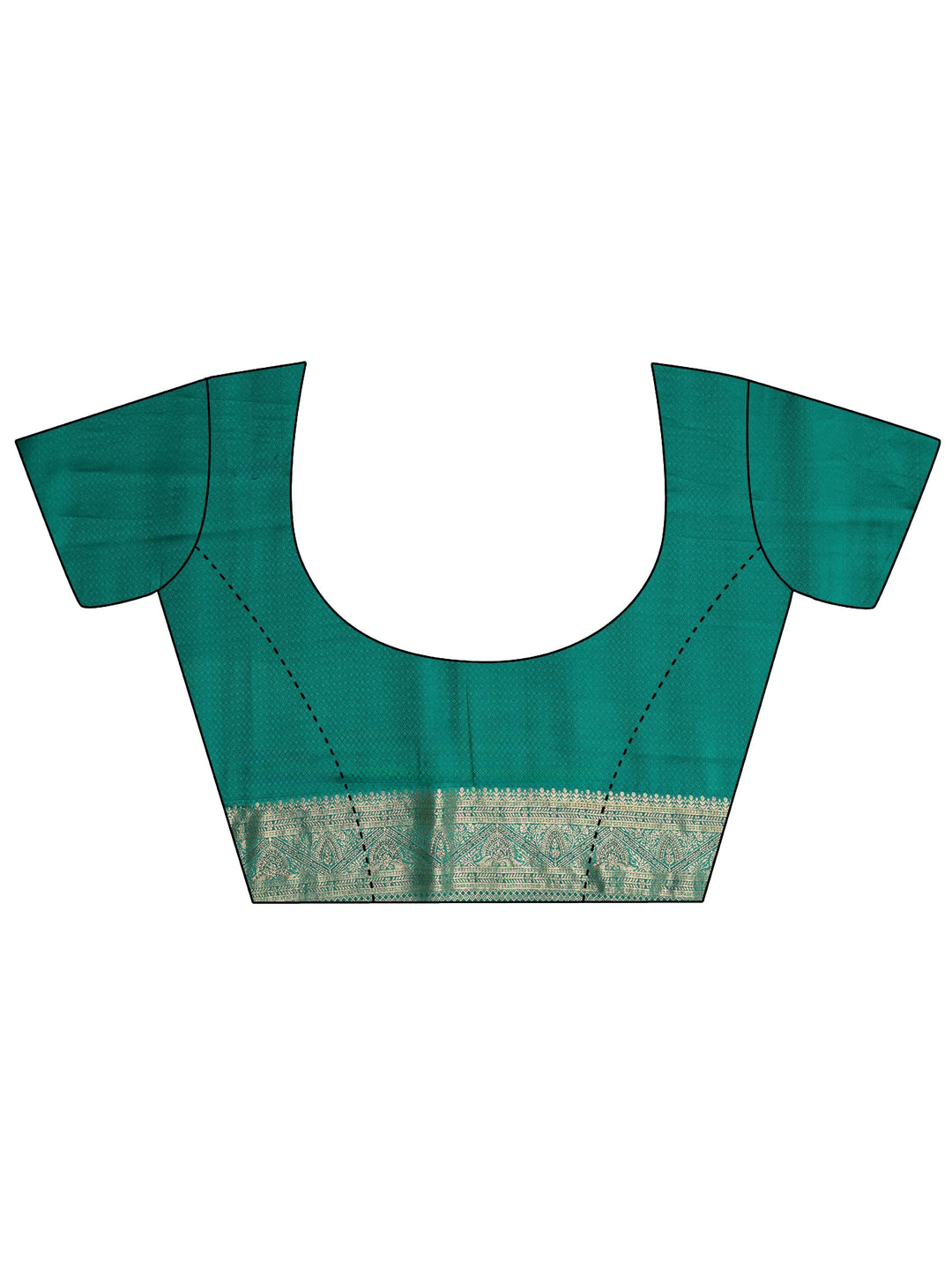  Libas Teal Green Floral Woven Design Embellished Silk Blend Saree 
