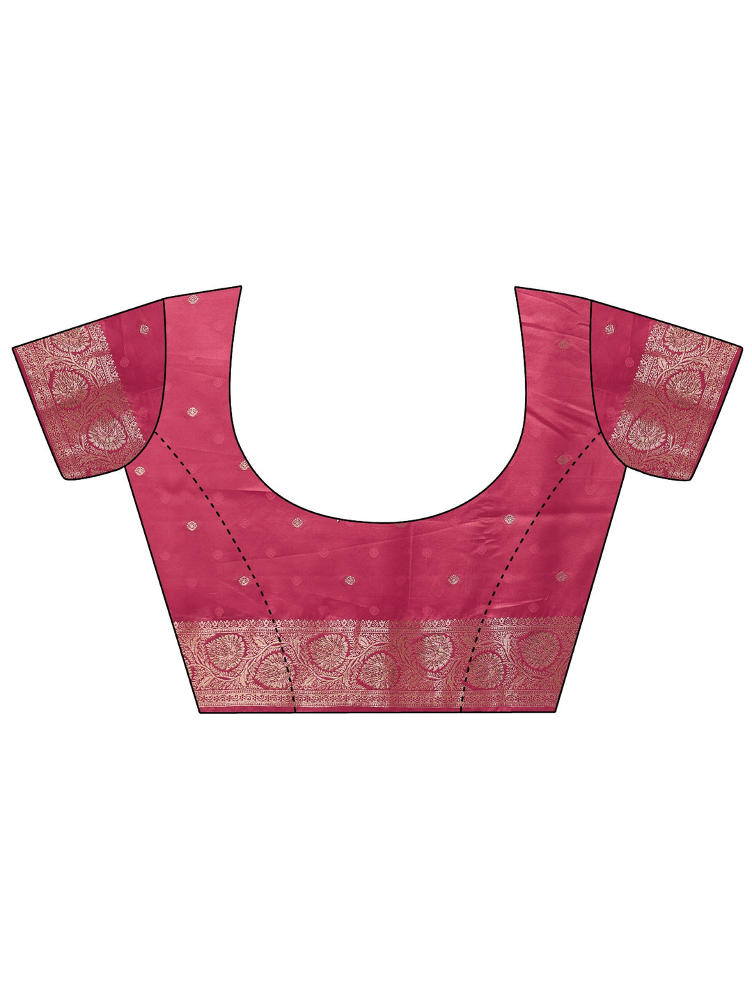  Libas Peach Pink Striped Woven Design Silk Blend Saree 
