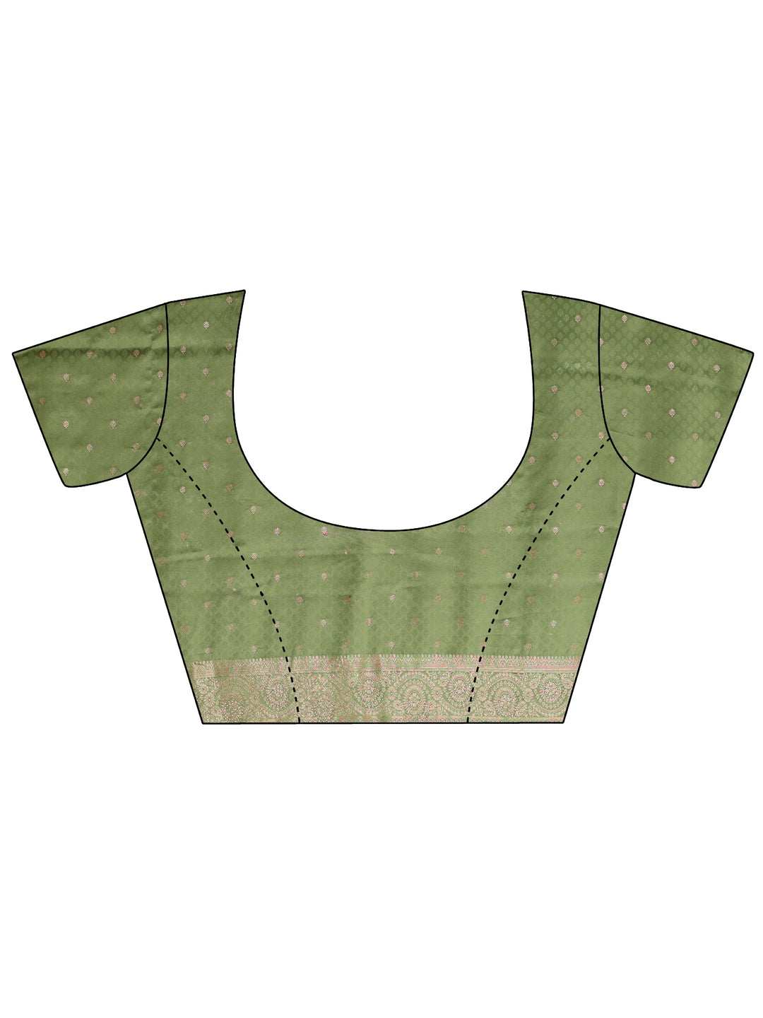  Libas Sage Green Woven Design Silk Blend Saree 