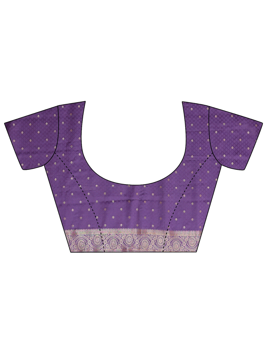  Libas Purple Woven Design Silk Blend Saree 