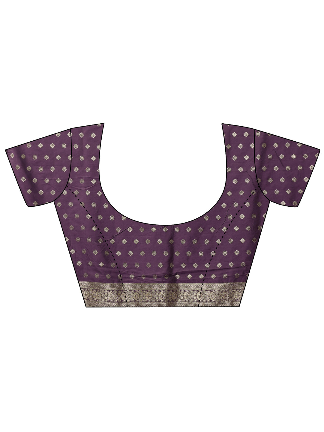  Libas Purple Geometric Woven Design Silk Blend Saree 