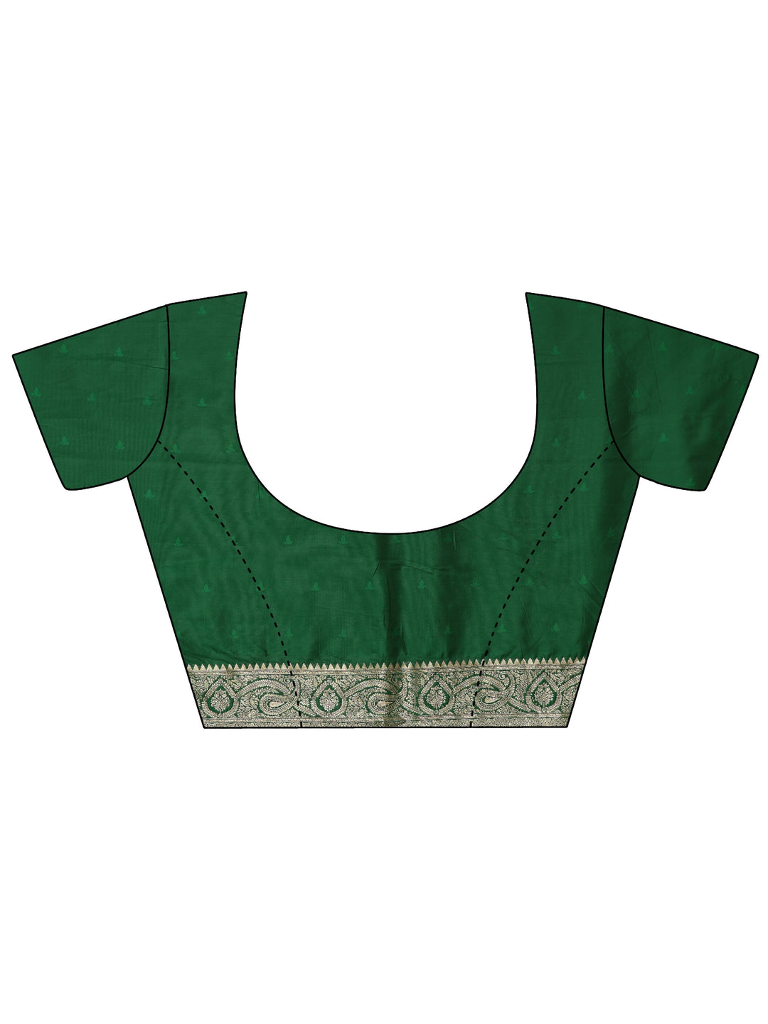  Libas Bottle Green Banarasi Silk Blend Saree 