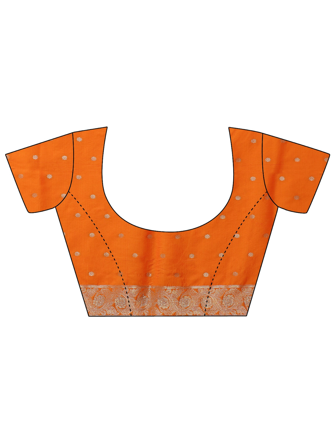  Libas Orange Banarasi Silk Blend Saree 