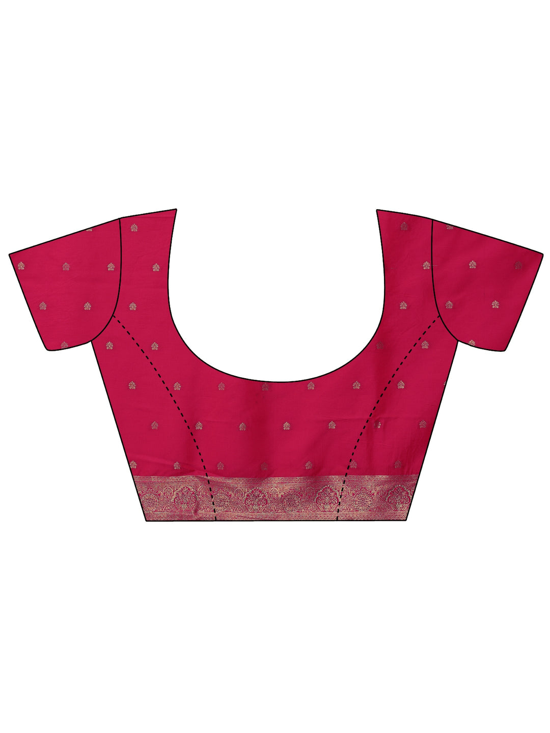  Libas Pink Floral Woven Design Embellished Silk Blend Saree 