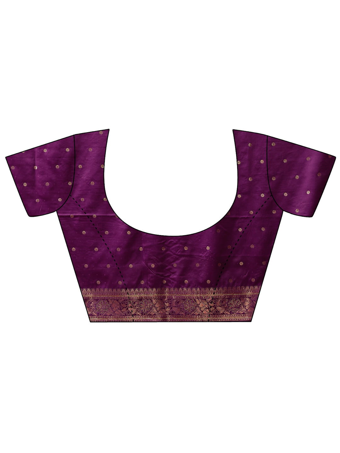  Libas Royal Purple Floral Woven Design Embellished Satin Saree 