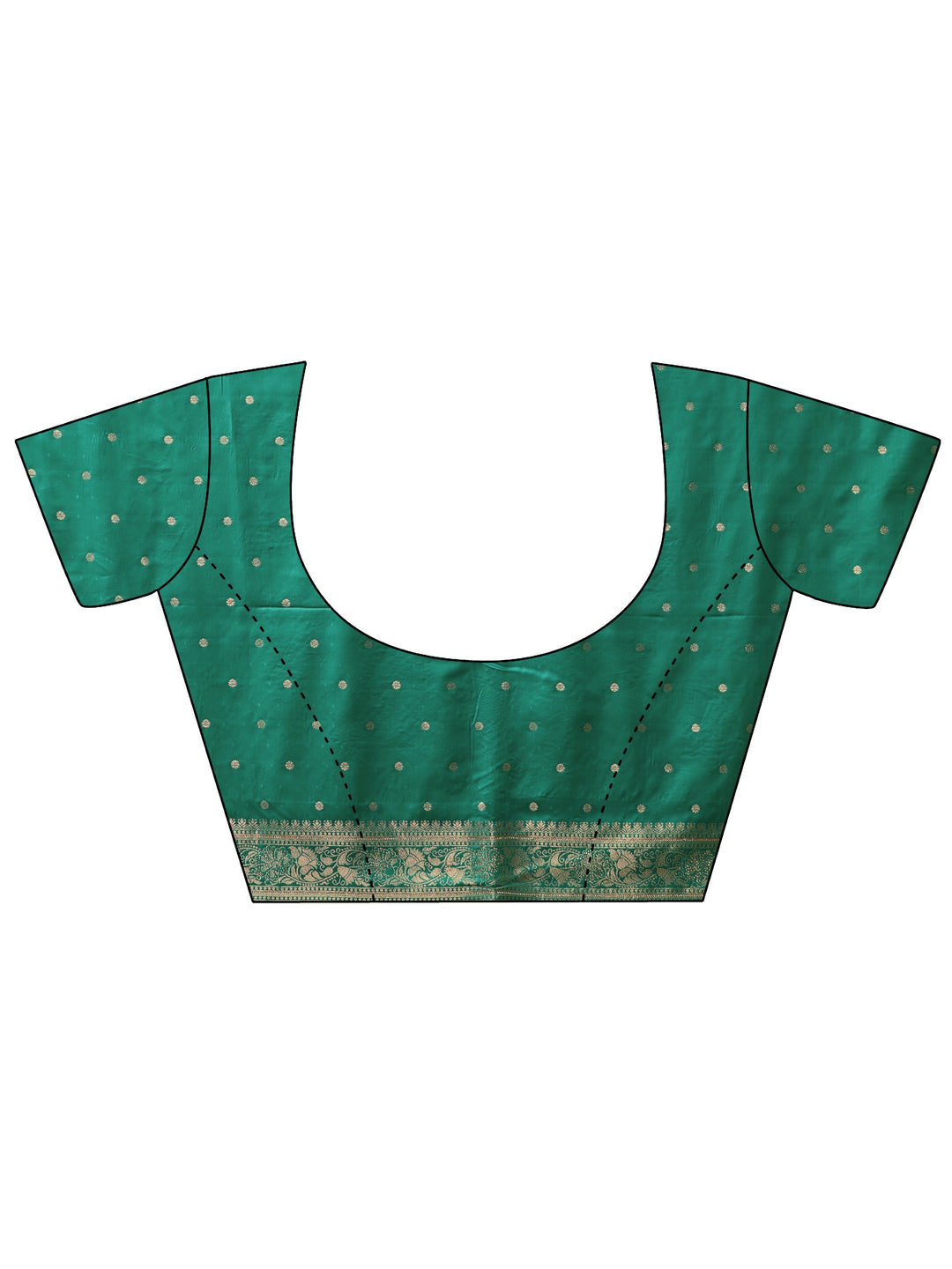  Libas Sea Green Woven Design Embellished Satin Saree 
