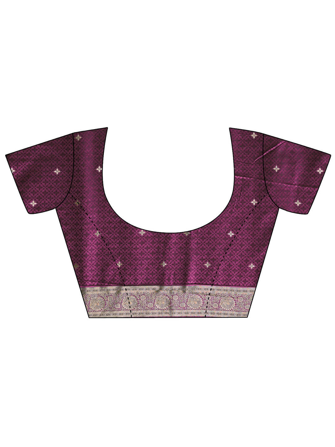  Libas Purple Embellished Satin Banarasi Saree 