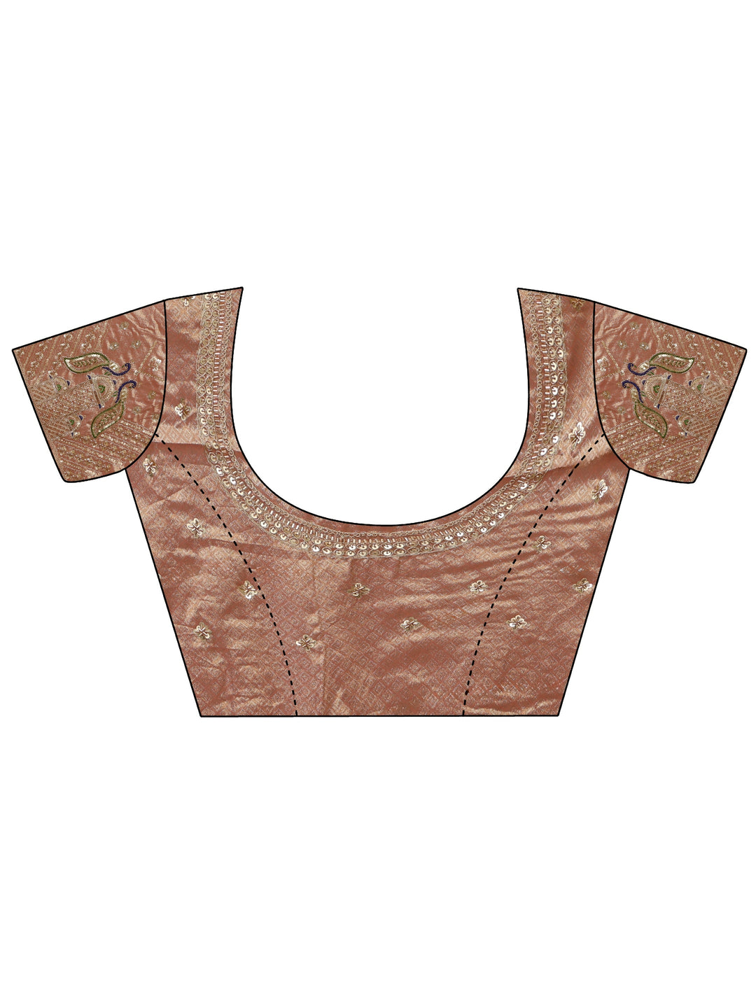  Libas Rose Pink Floral Woven Design Silk Blend Saree 