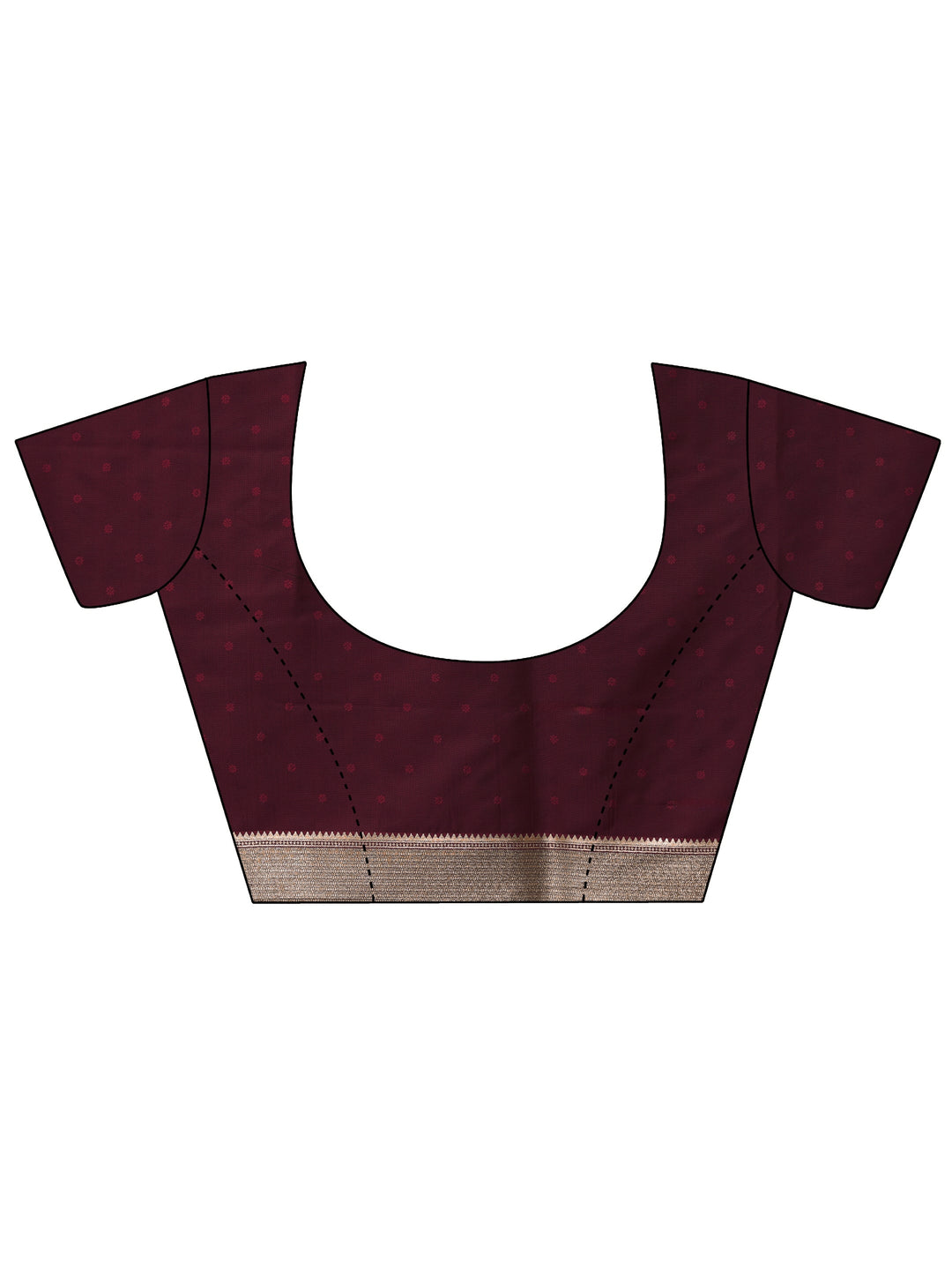  Libas Maroon Ethnic Woven Design Silk Blend Saree 