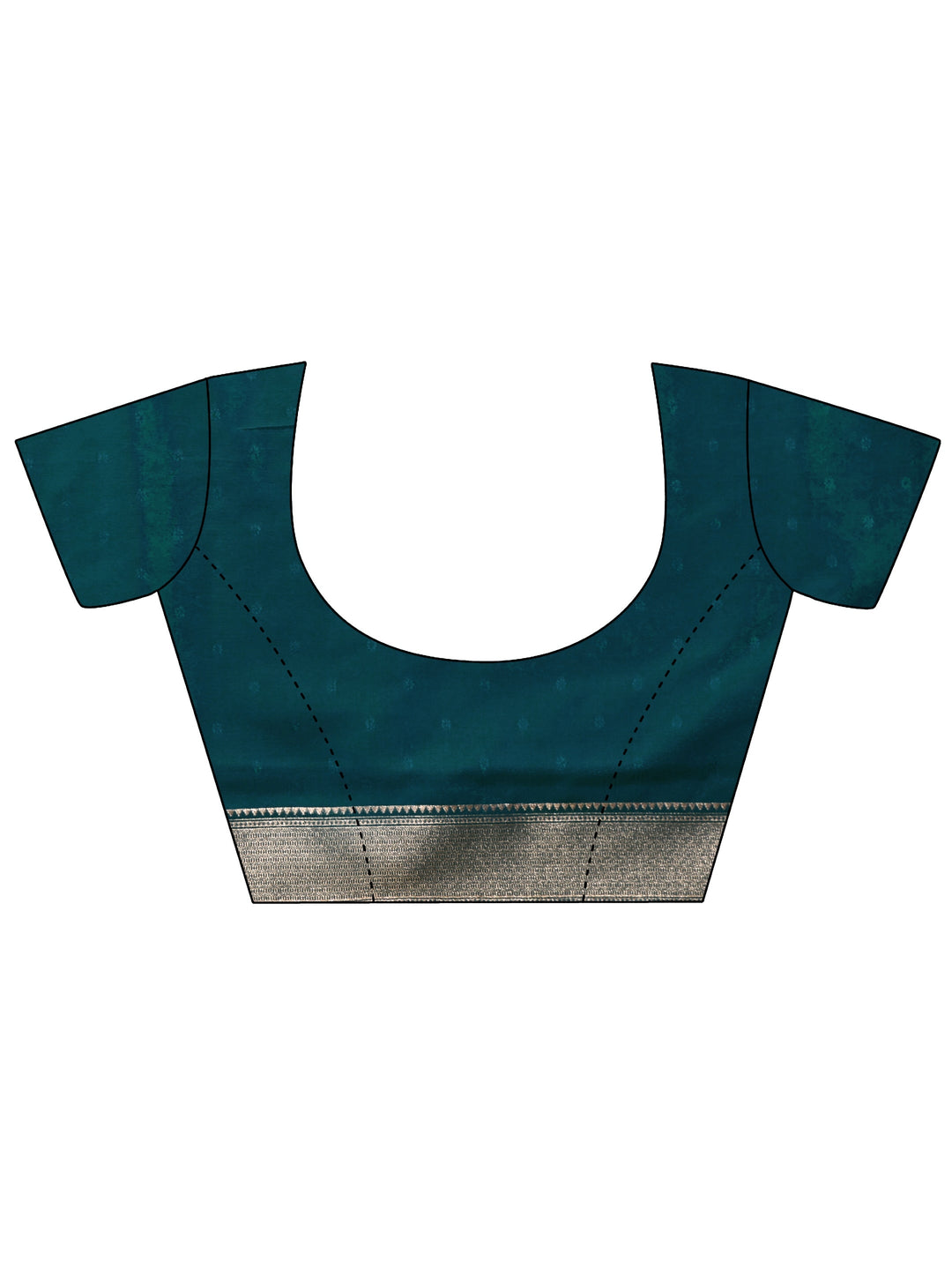  Libas Deep Teal Green Ethnic Motif Woven Design Silk Blend Saree 