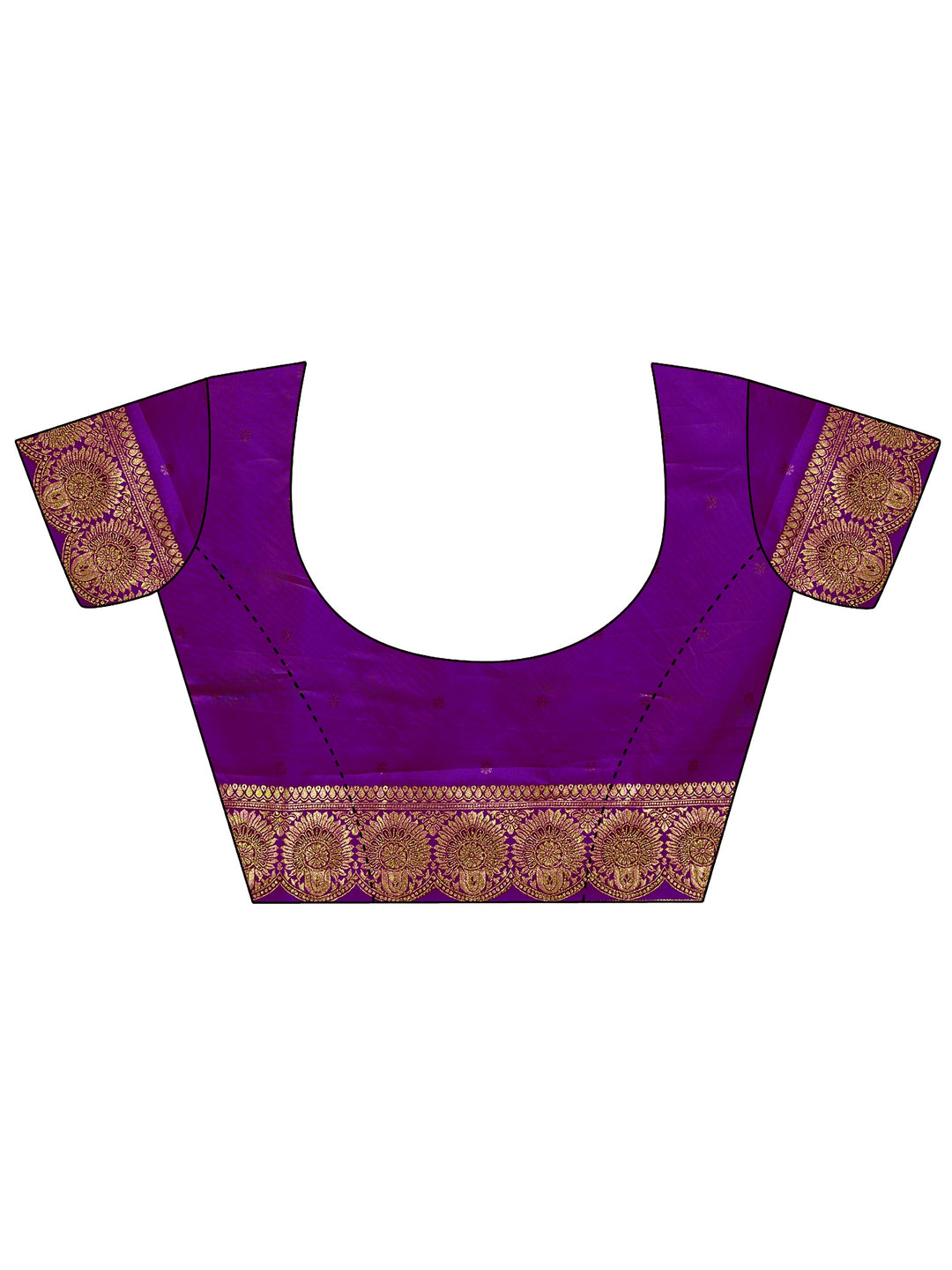  Libas Lavender Geometric Pallu Design Silk Blend Saree 
