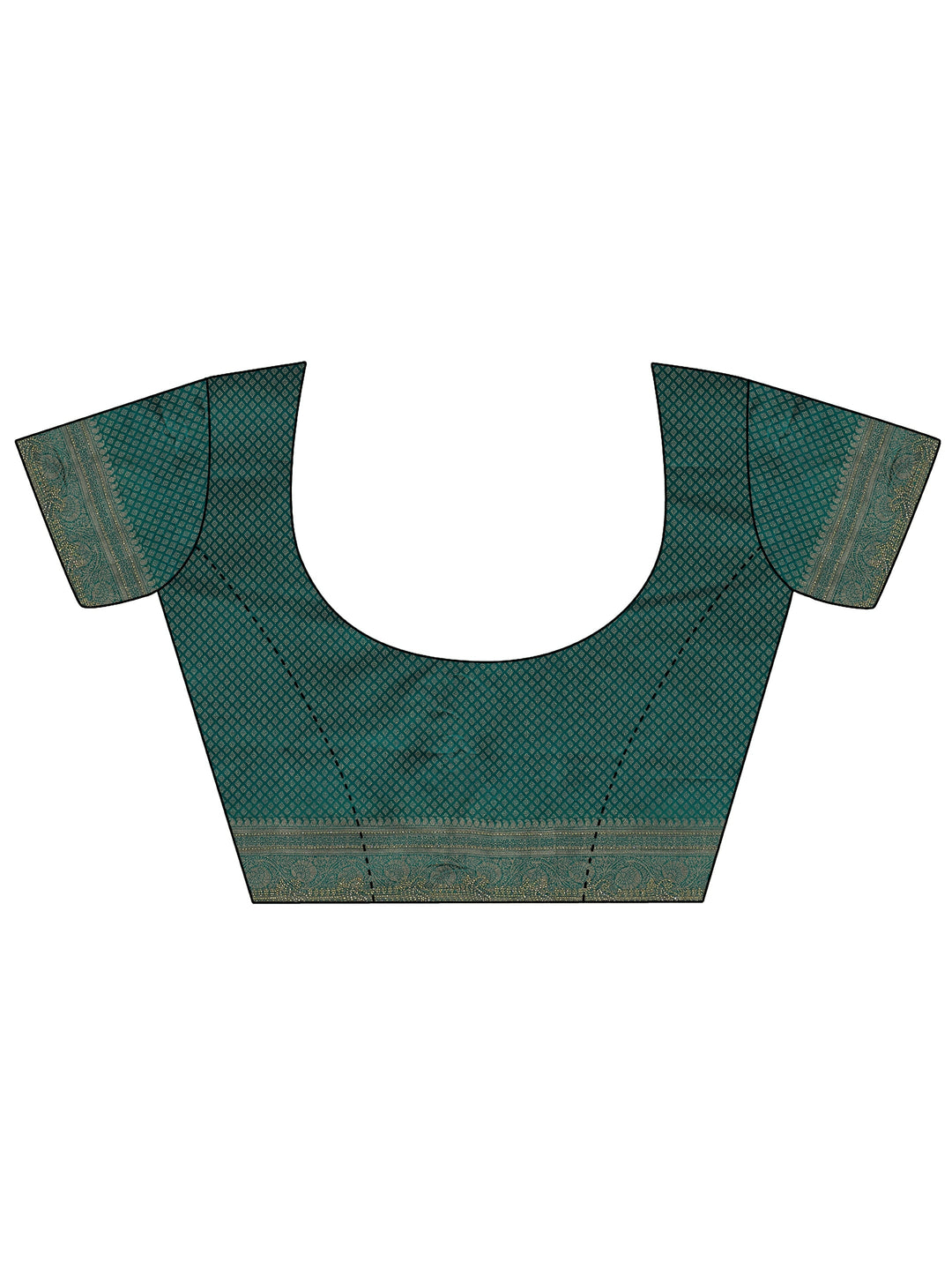  Libas Teal Green Woven Design Silk Blend Saree with Stone Work 