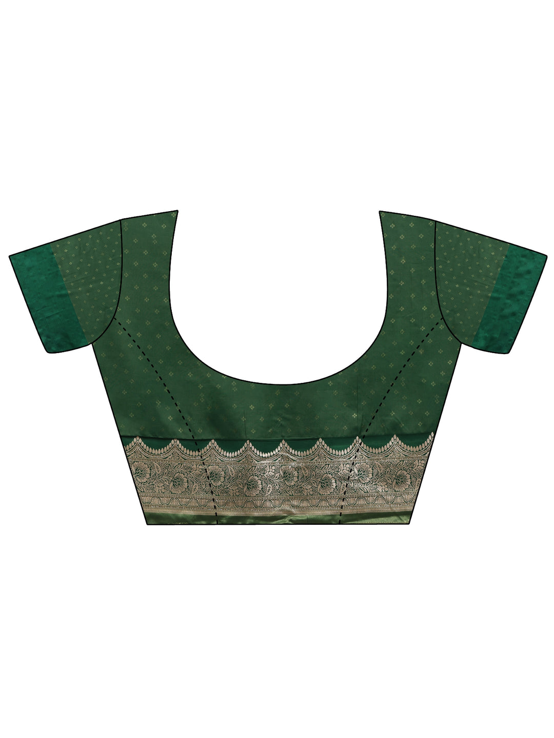  Libas Green Ethnic Woven Design Satin Saree 