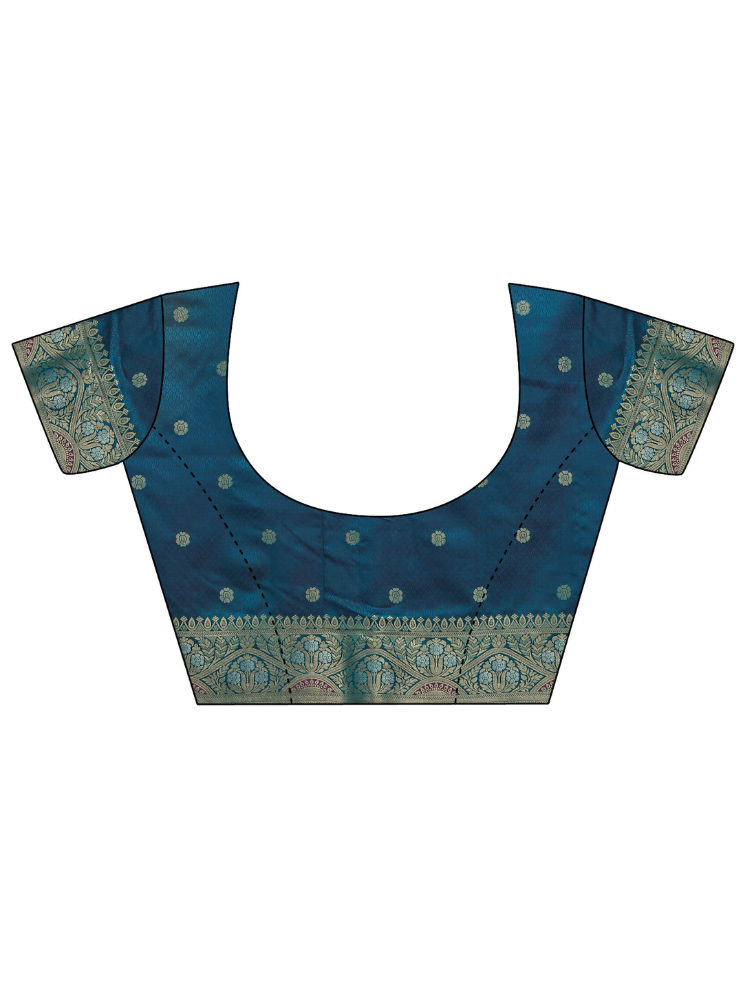  Libas Art Teal Green Woven Design Silk Blend Saree 