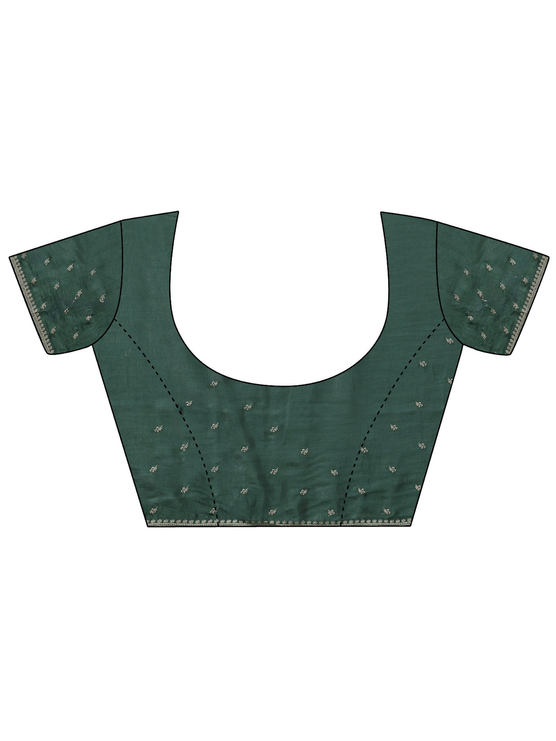  Libas Jungle Green Embellished Silk Blend Saree 