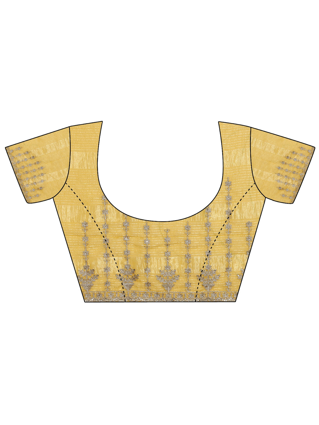  Libas Mustard Embroidered Georgette Saree 