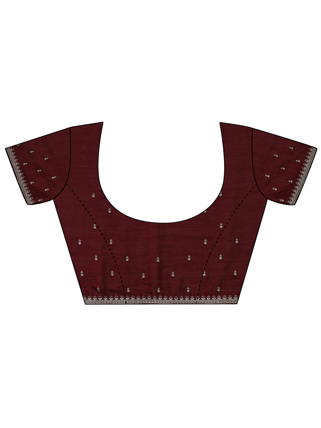  Libas Maroon Embellished Silk Blend Saree 