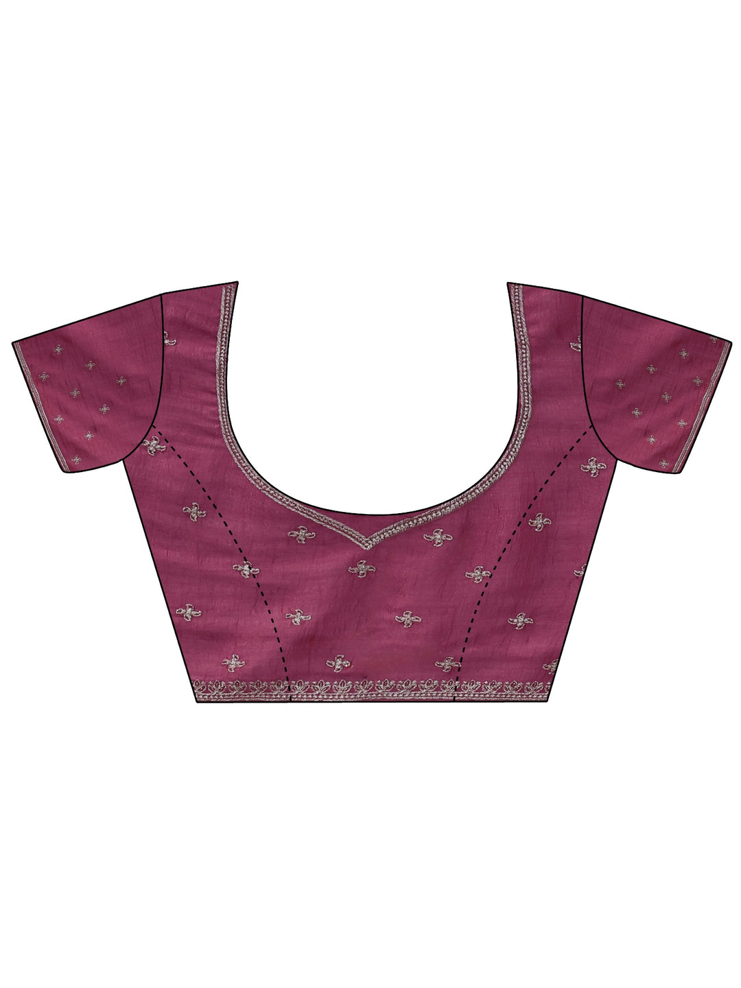  Libas Mauve Embellished Scalloped Border Silk Blend Saree 