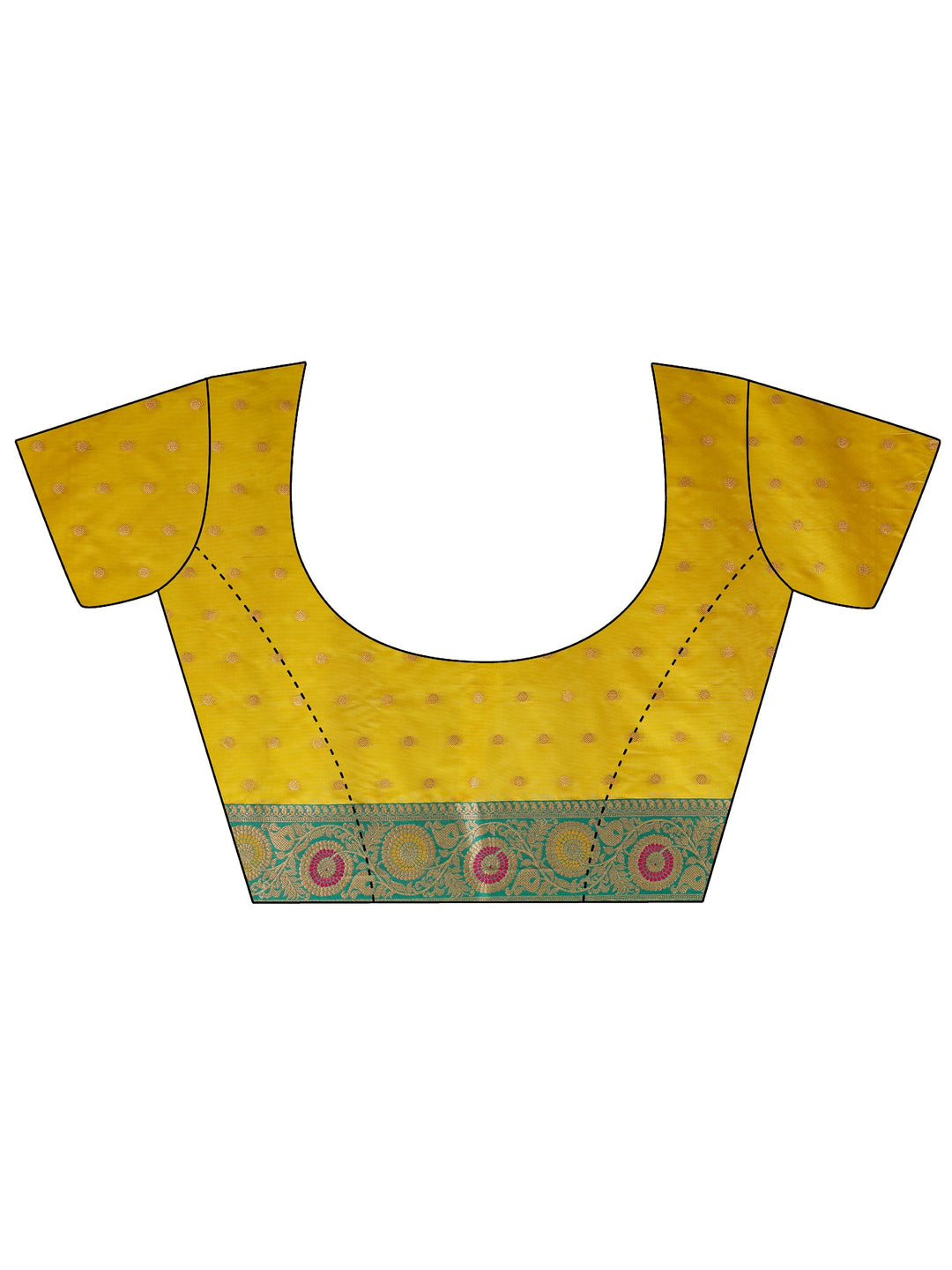  Libas Yellow Woven Design Silk Blend Saree 