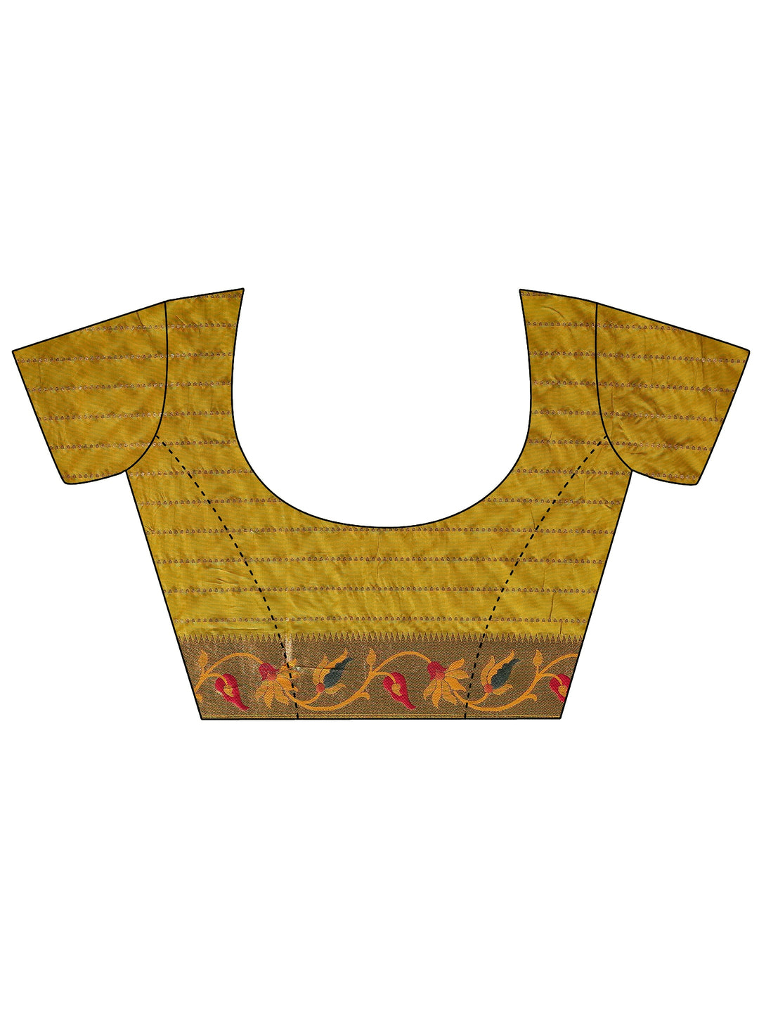  Libas Yellow Green Woven Design Silk Blend Saree 