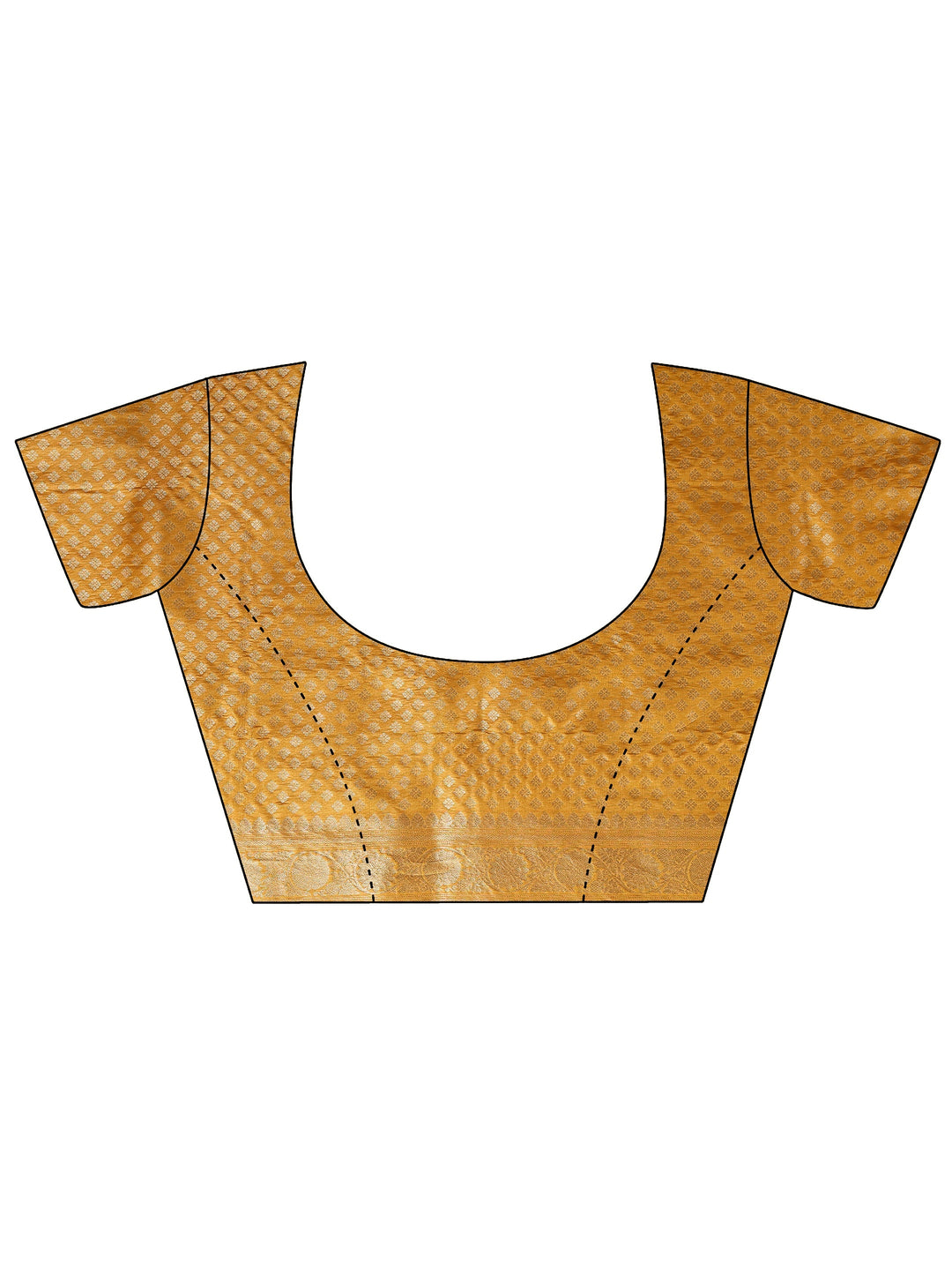  Libas Mustard Floral Woven Texture Silk Blend Saree 