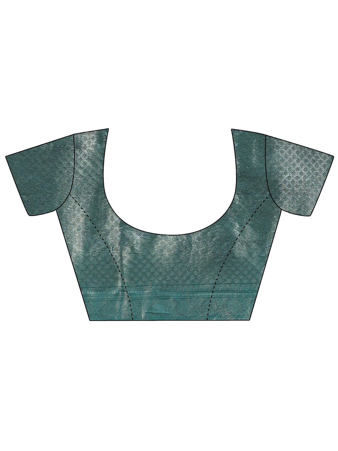  Libas Sea Green Floral Woven Design Silk Blend Saree 