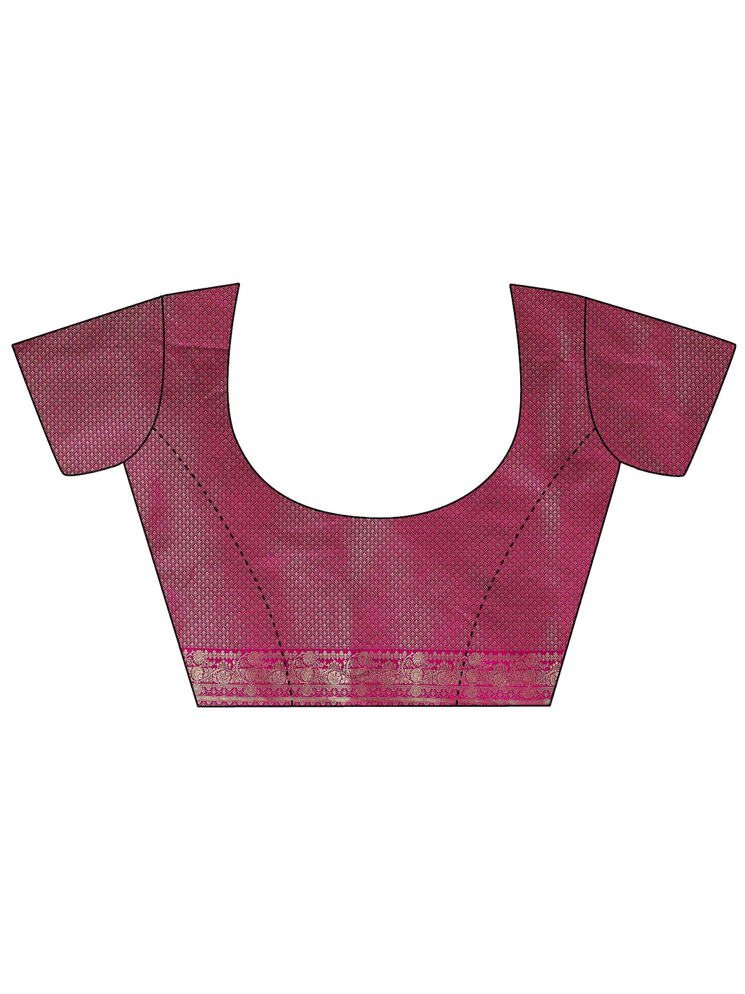  Libas Rani Pink Woven Design Satin Saree 
