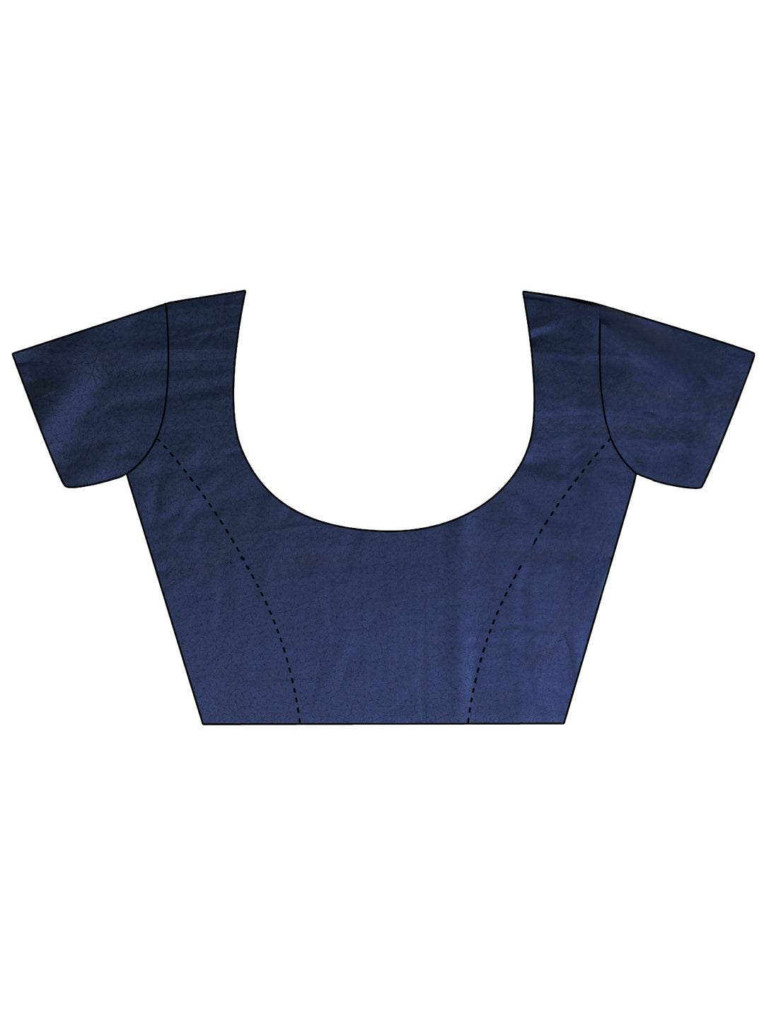  Libas Navy Blue Silk Blend Saree with Ajrakh Printed Pallu 