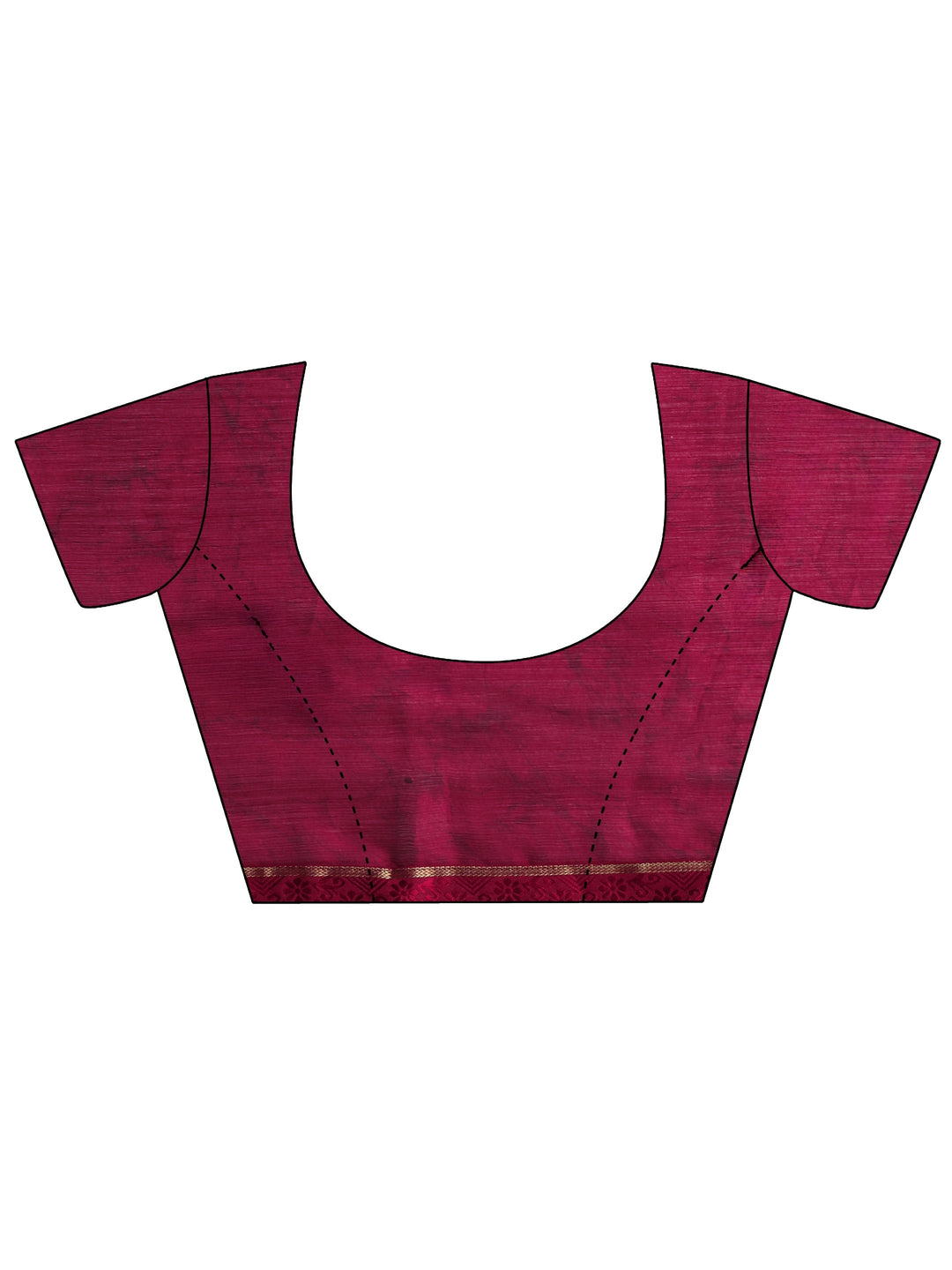  Libas Red Block Printed Silk Blend Saree 