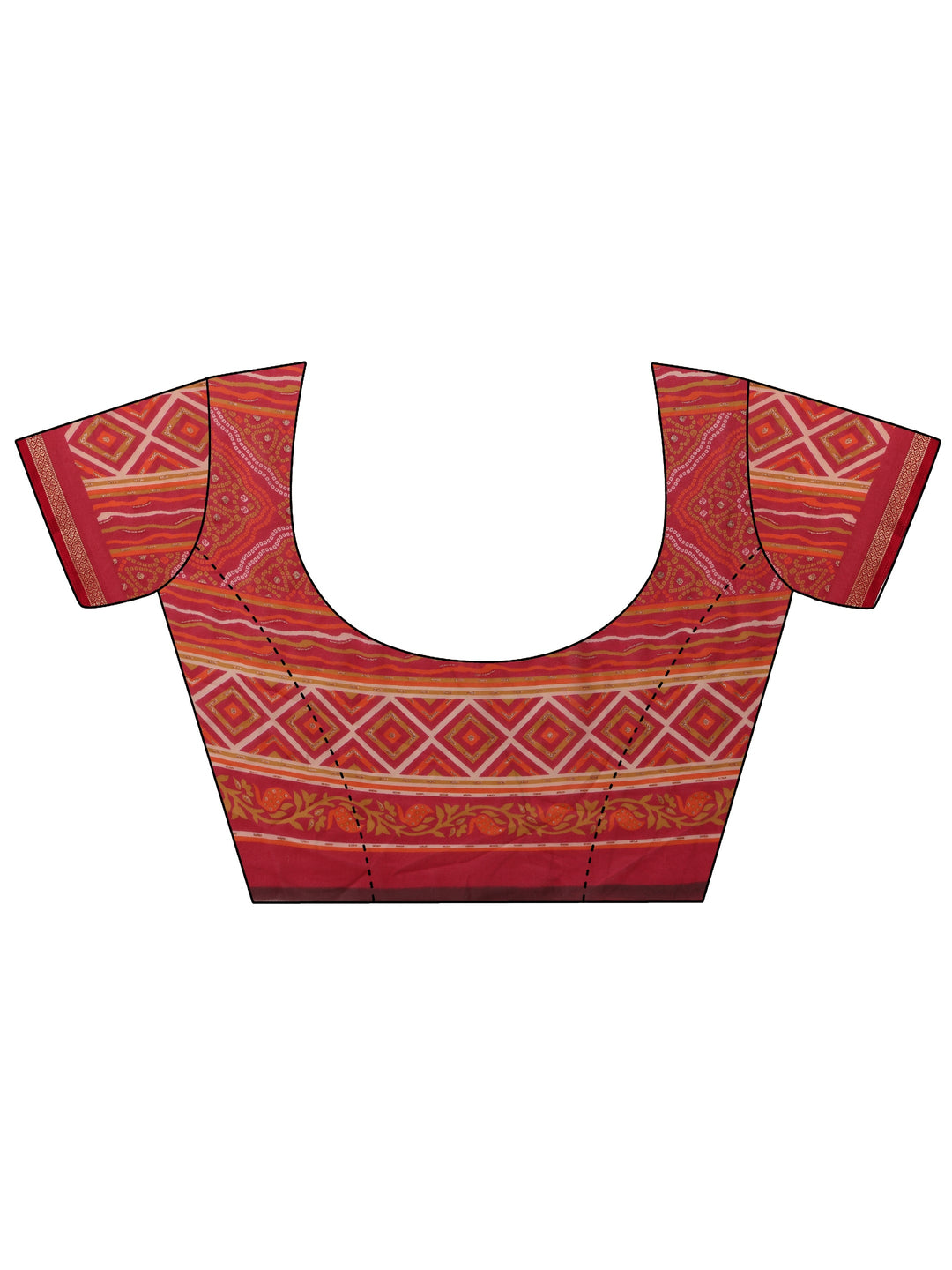  Libas Multi Coloured Leheriya Printed Georgette Saree 
