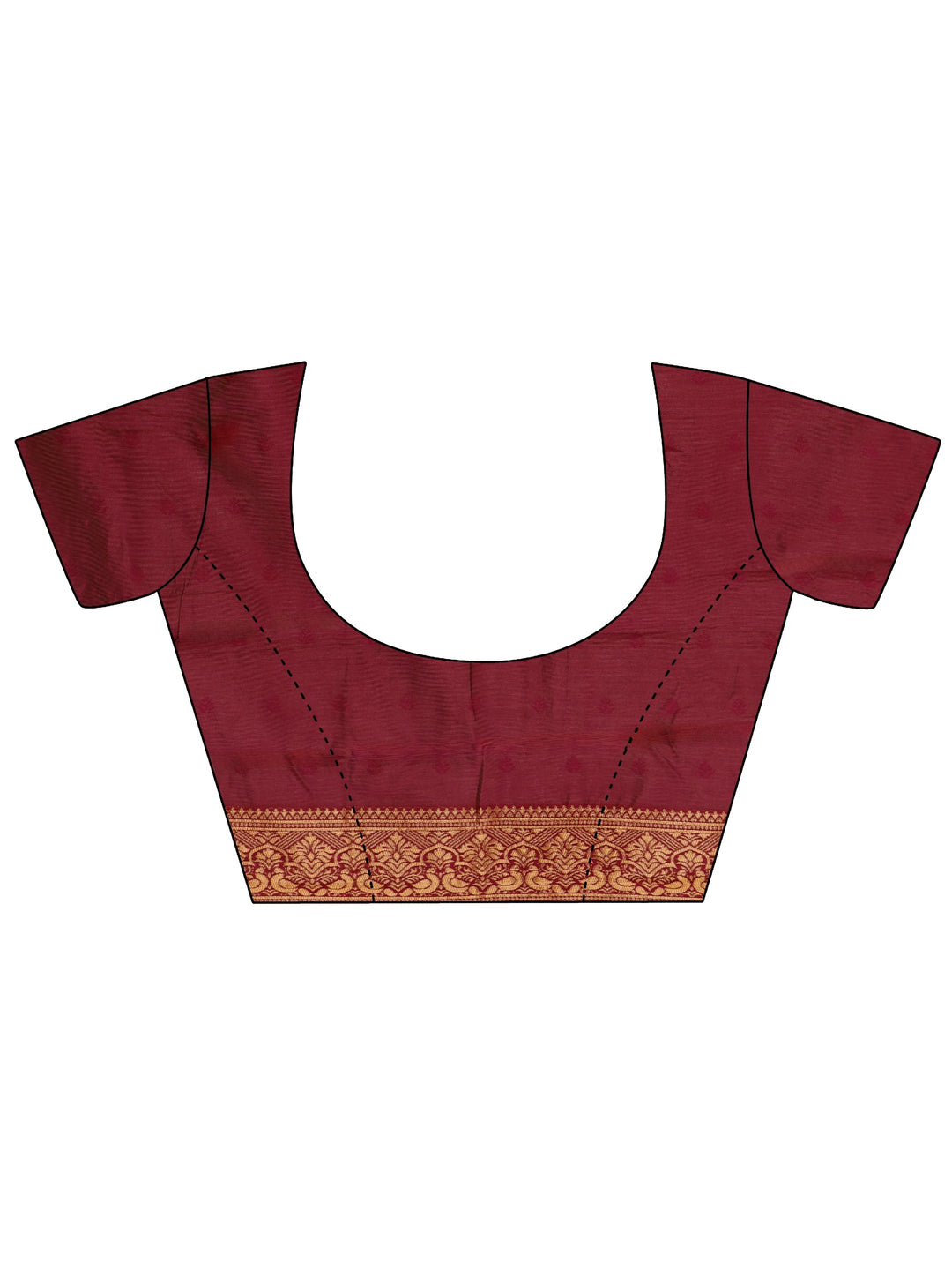  Libas Mustard and Brown Floral Woven Design Silk Blend Saree 