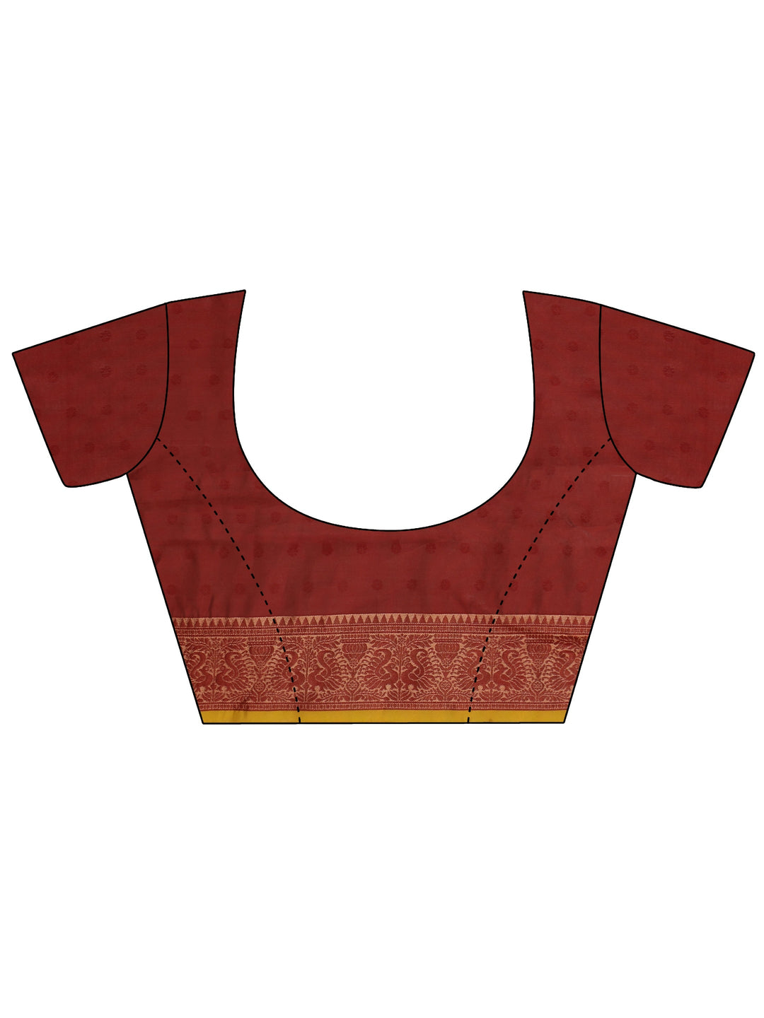  Libas Mustard Floral Woven Design Silk Blend Saree 