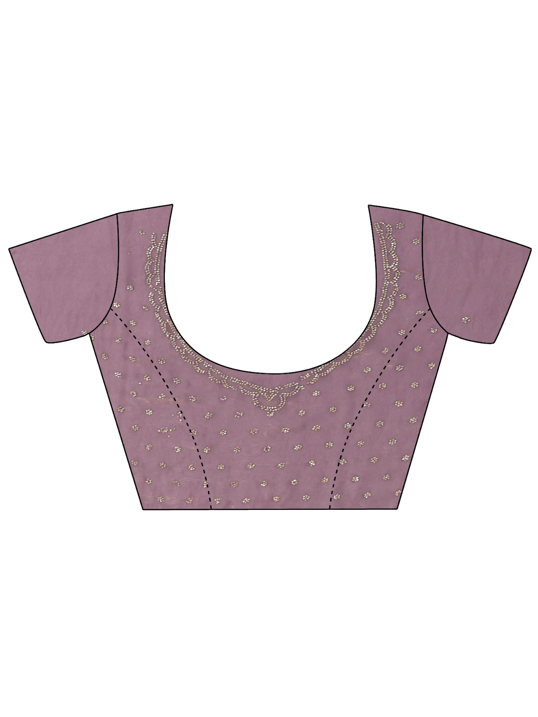  Libas Lavender Embellished Tissue Saree 