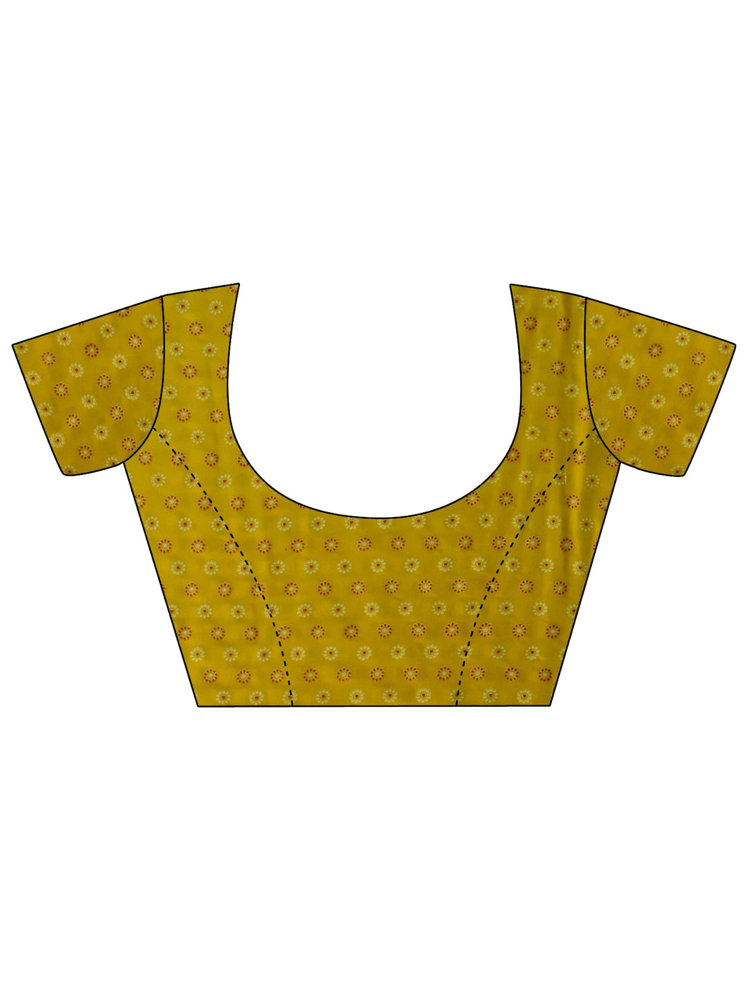  Libas Mustard Ethnic Printed Georgette Saree 