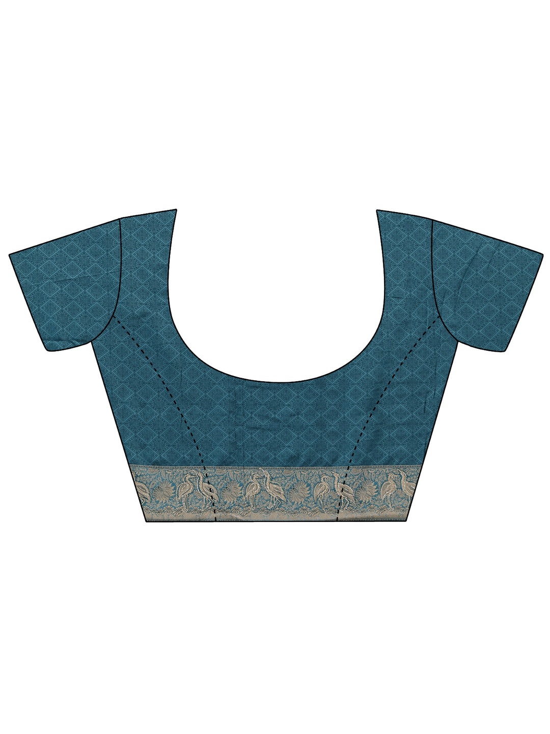  Libas Art Dusty Blue Ethnic Woven Design Satin Saree 