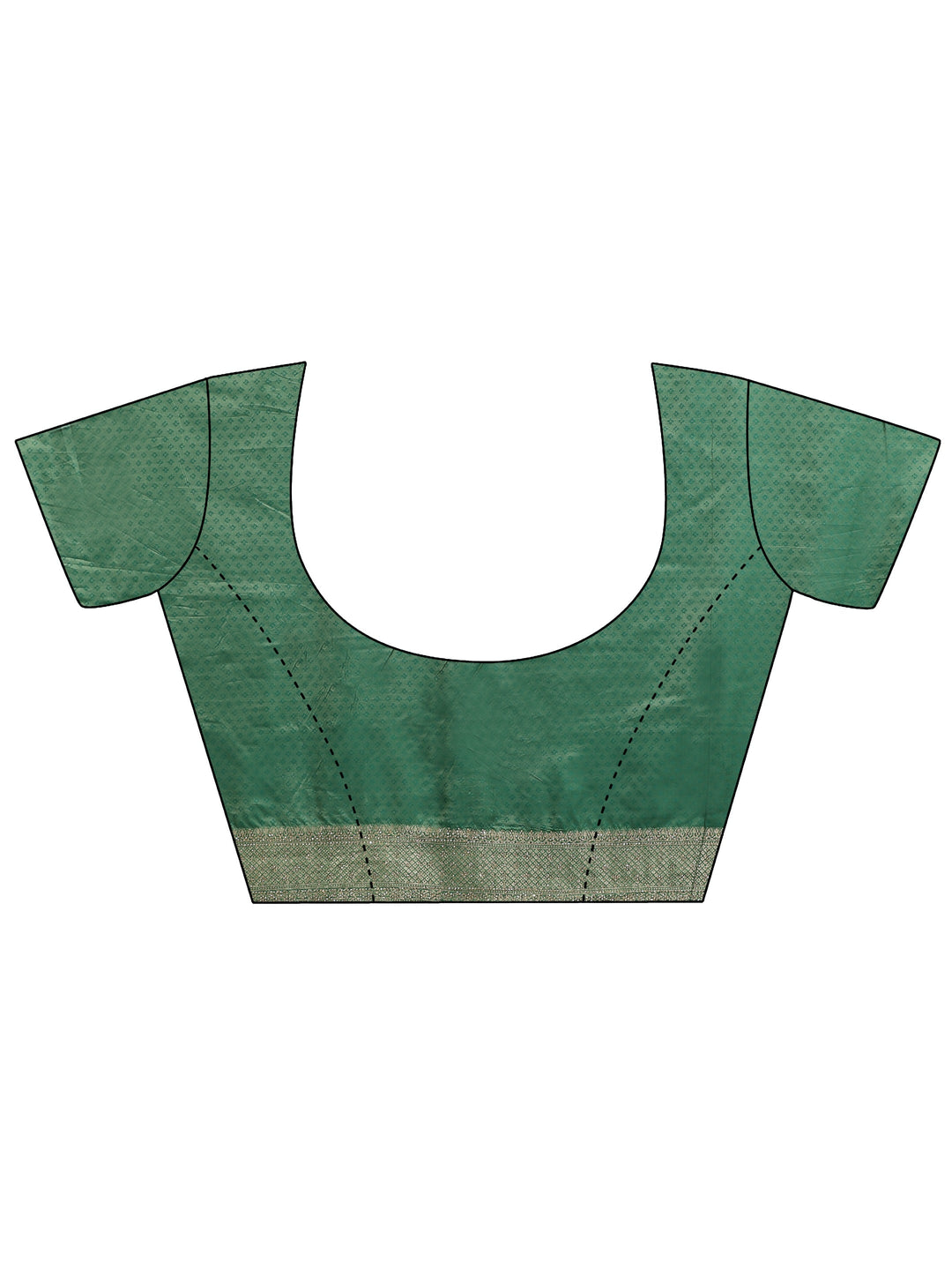  Libas Sage Green Ethnic Woven Design Silk Blend Tassel Saree 