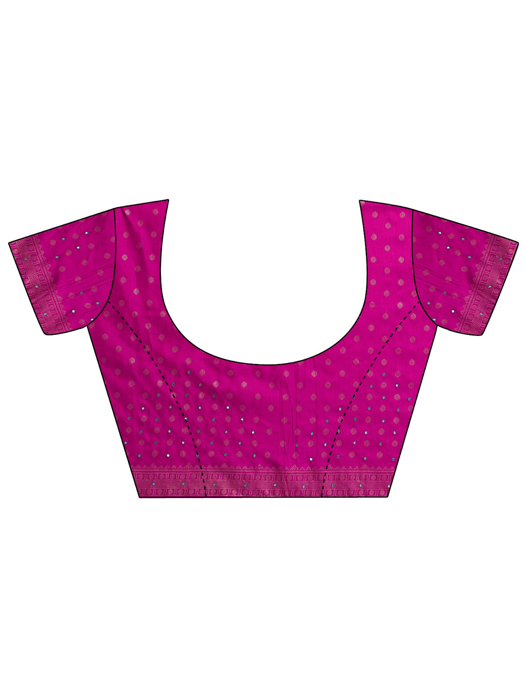  Libas Blue and Pink Patola Style Silk Blend Saree 