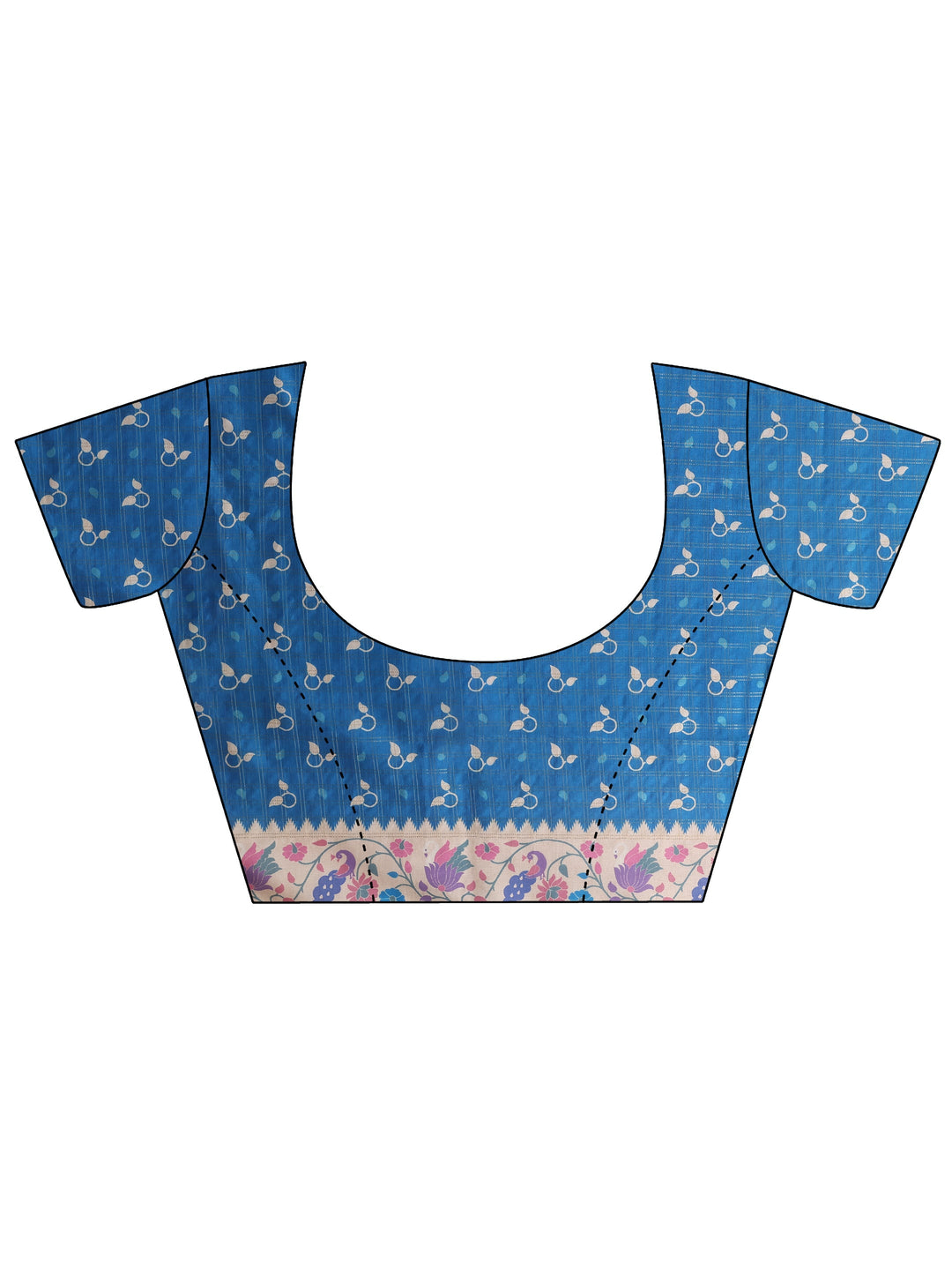  Libas Cobalt Blue Paithani Silk Blend Saree 