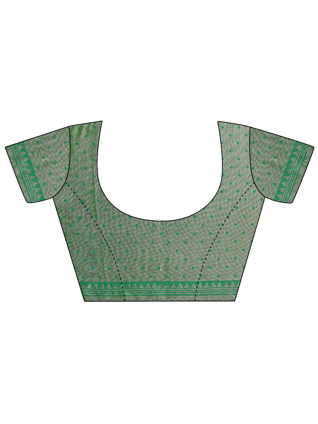  Libas Green Woven Design Silk Blend Saree 